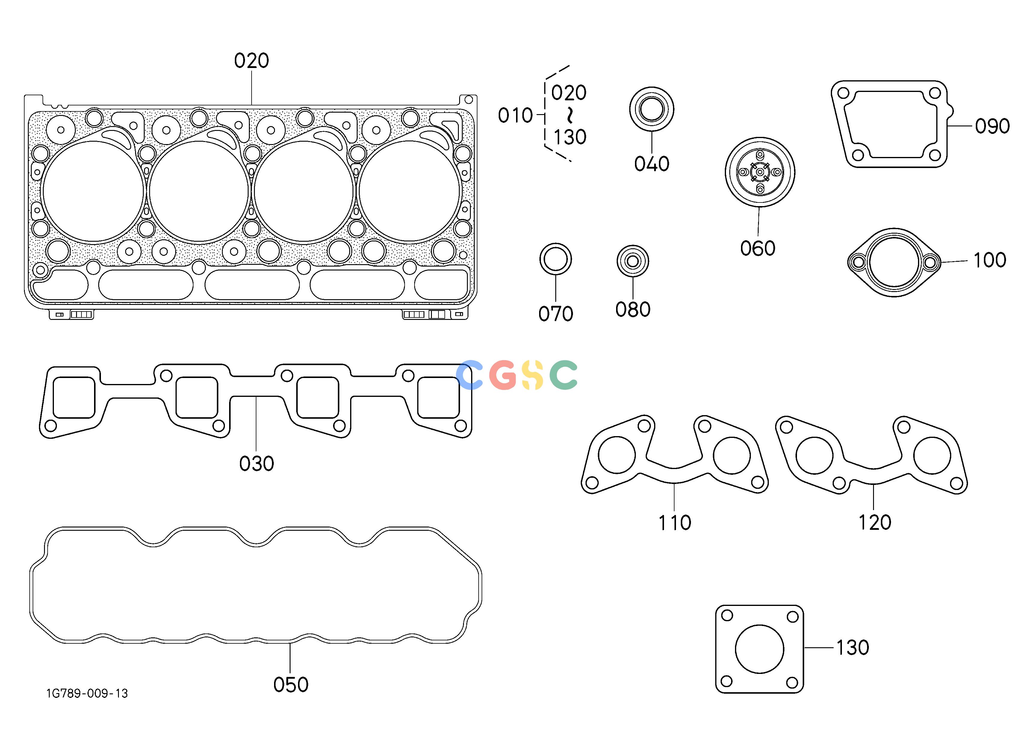 久保田零件查询090102 UPPER GASKET KIT [NEW TYPE] ## S.No.>=4A0001 ENGINEEPC Kubota online