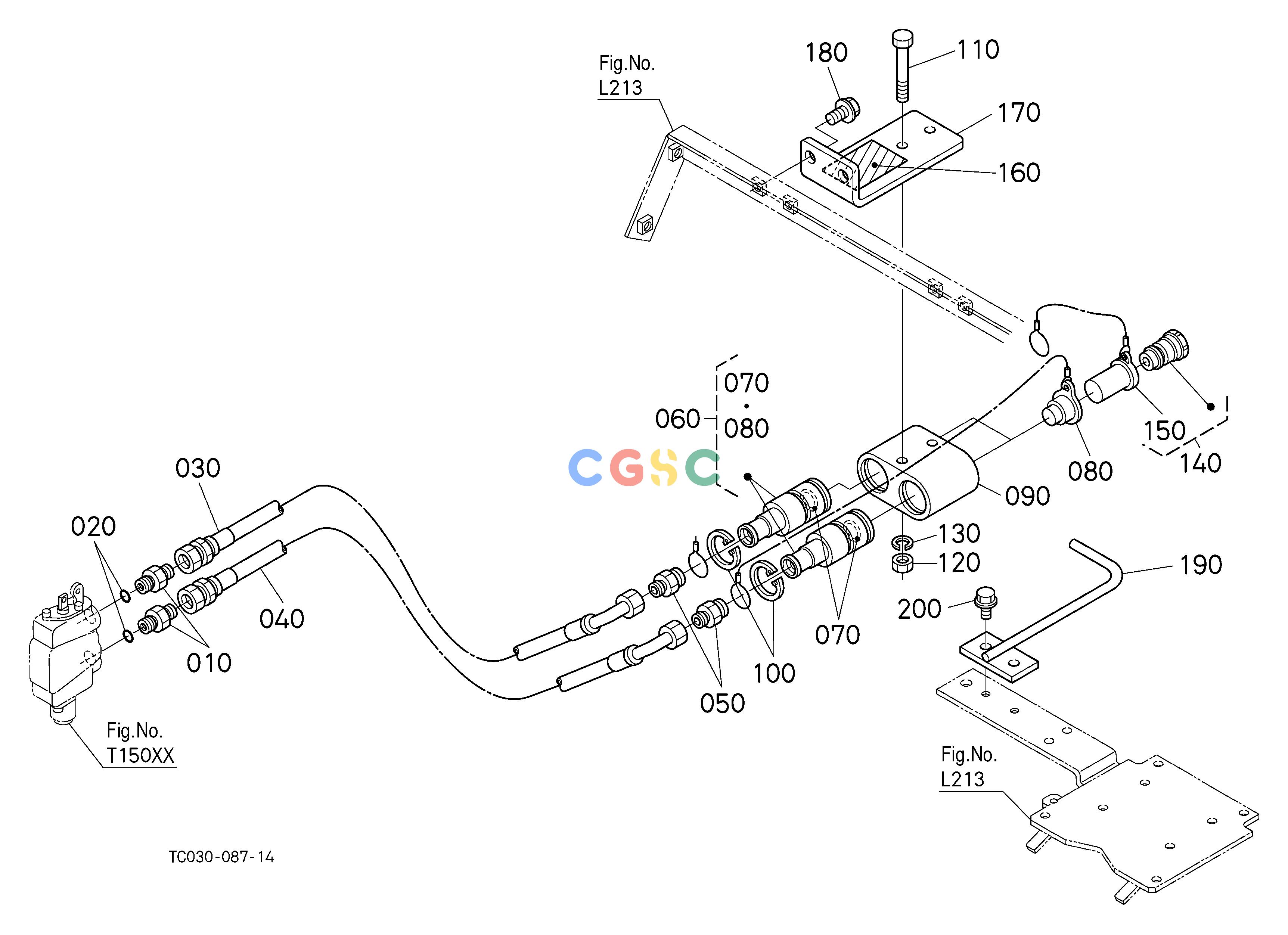 久保田零件查询T15501 AUXILIARY CONTROL VALVE COUPLER (1ST) [OPTION] OPTIONEPC Kubota online