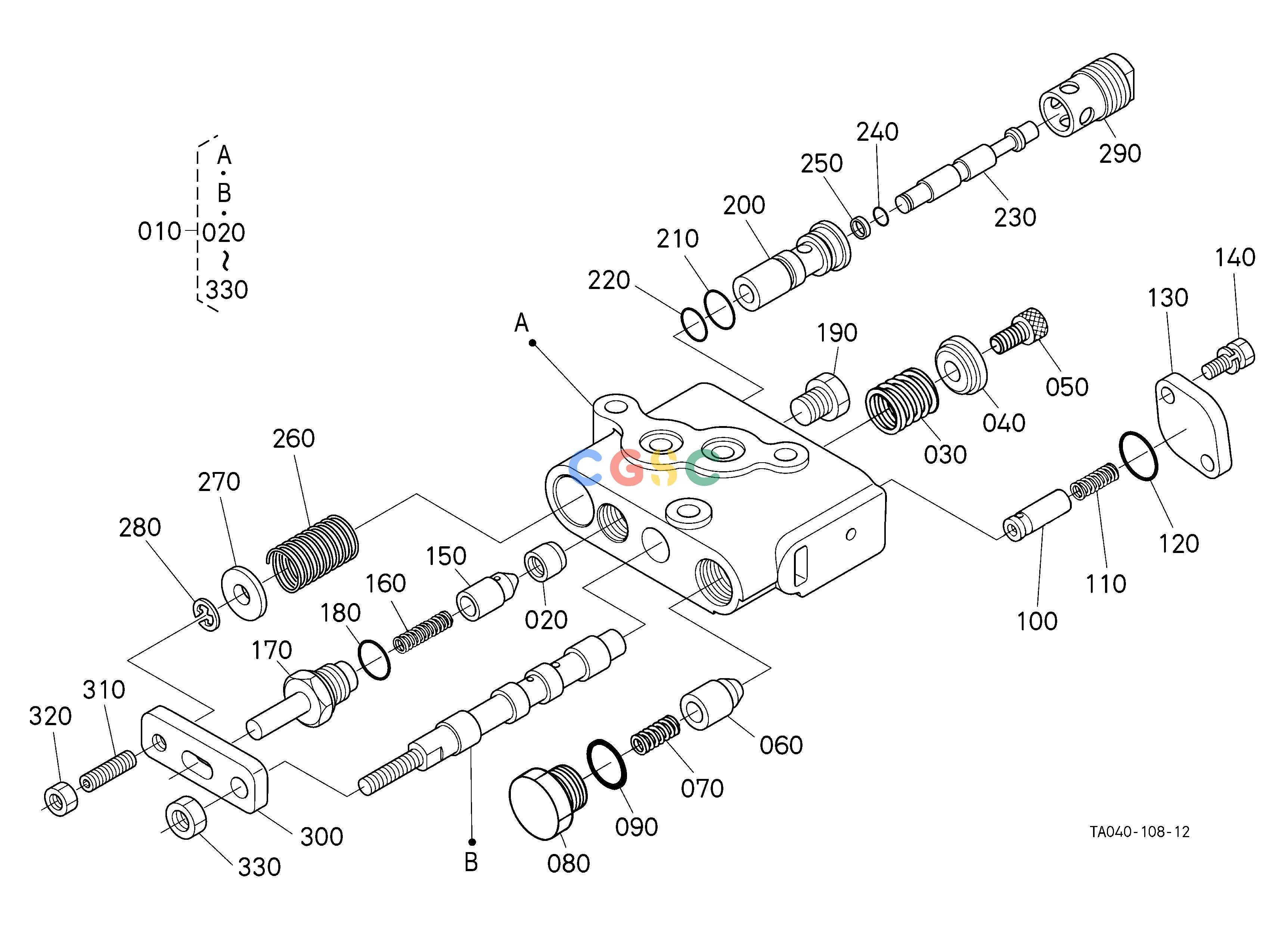 久保田零件查询H41001 CONTROL VALVE [COMPONENT PARTS] [NEW TYPE] ## S.No.>=11015 HYDRAULIC SYSTEMEPC Kubota online