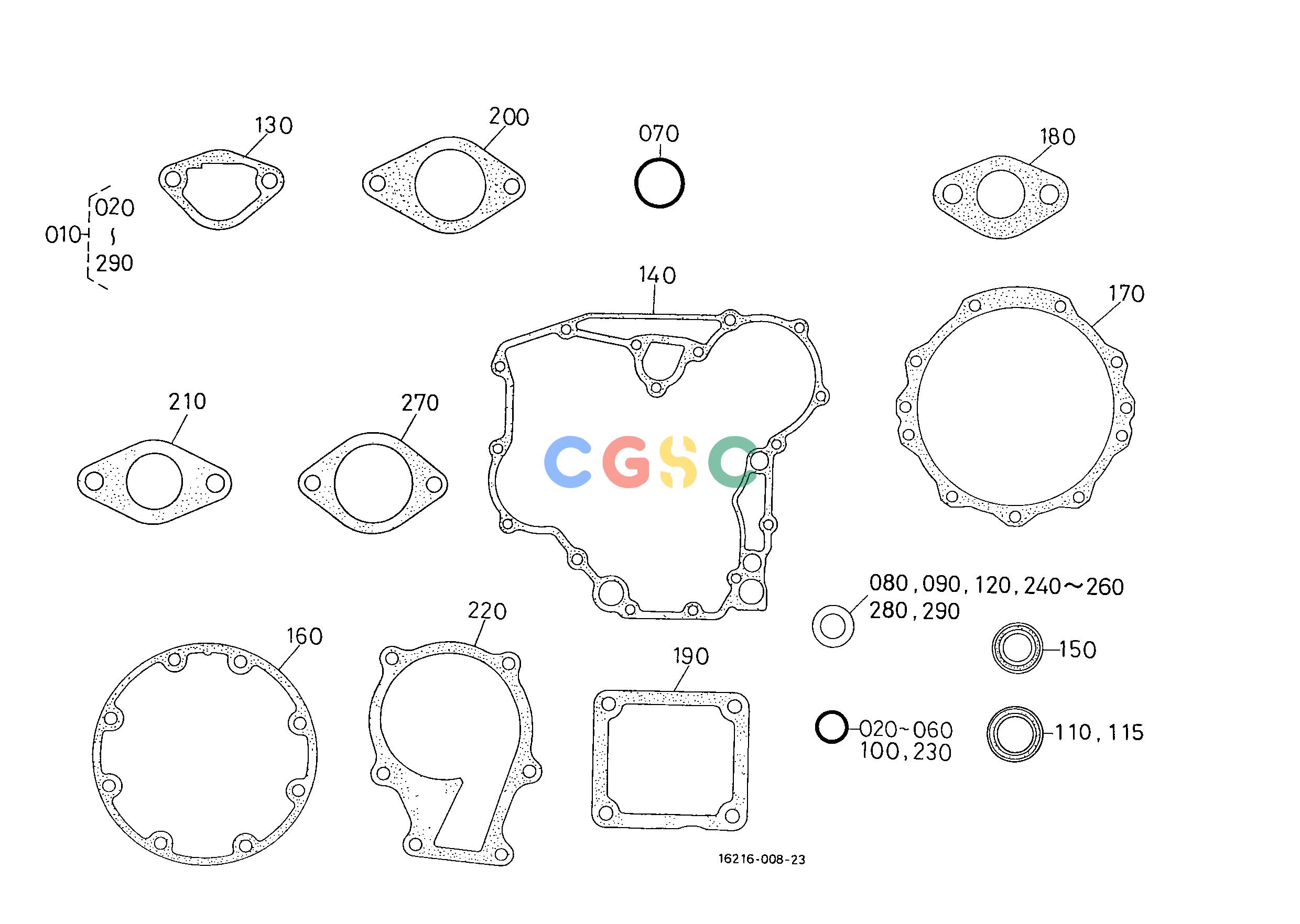 久保田零件查询090101 LOWER GASKET KIT ## S.No.<=4Z0548 ENGINEEPC Kubota online