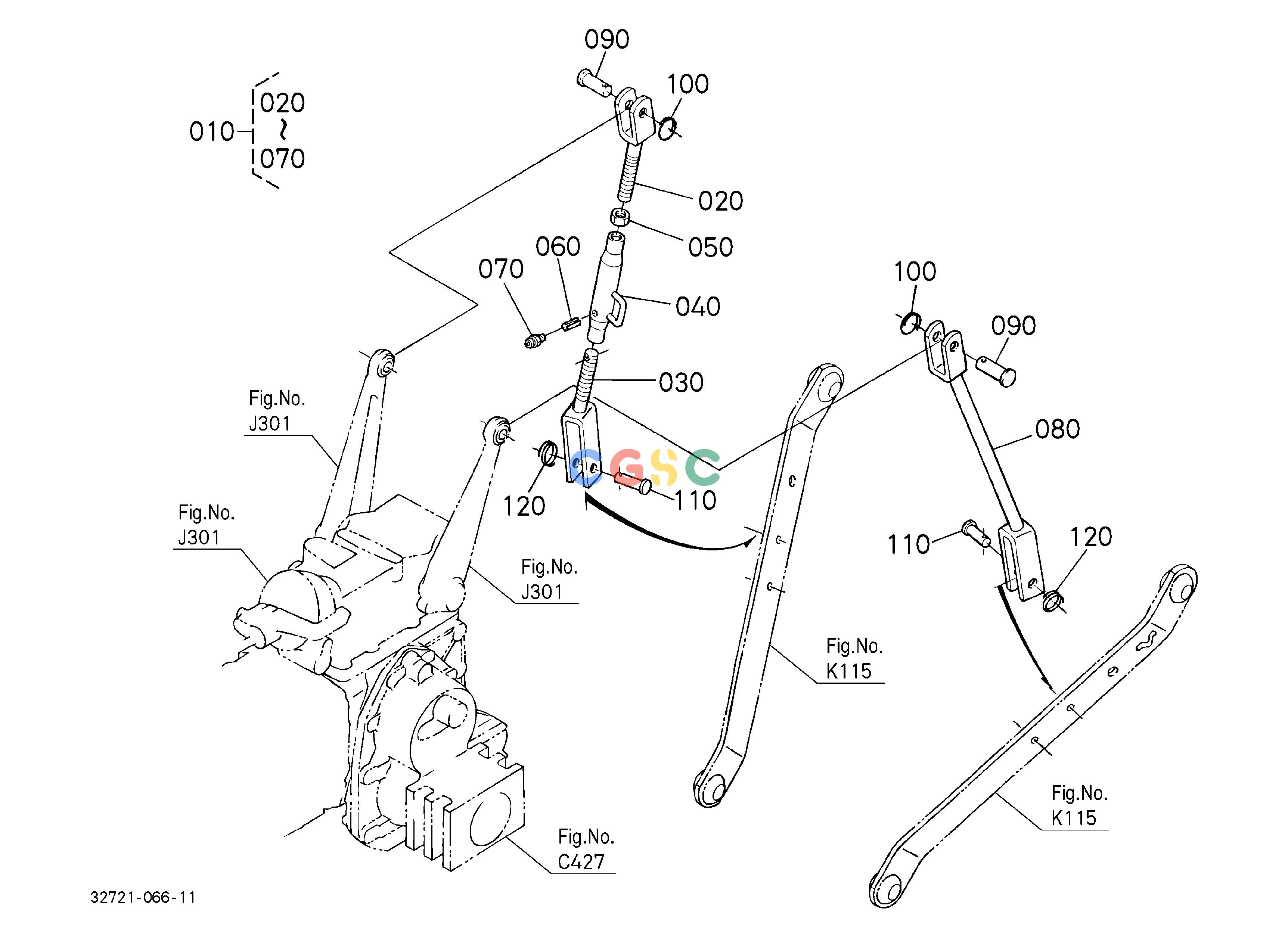 久保田零件查询K10100 3-POINT LINKAGE 2(LIFT ROD) PUMP/MOTOR SYSTEMEPC Kubota online