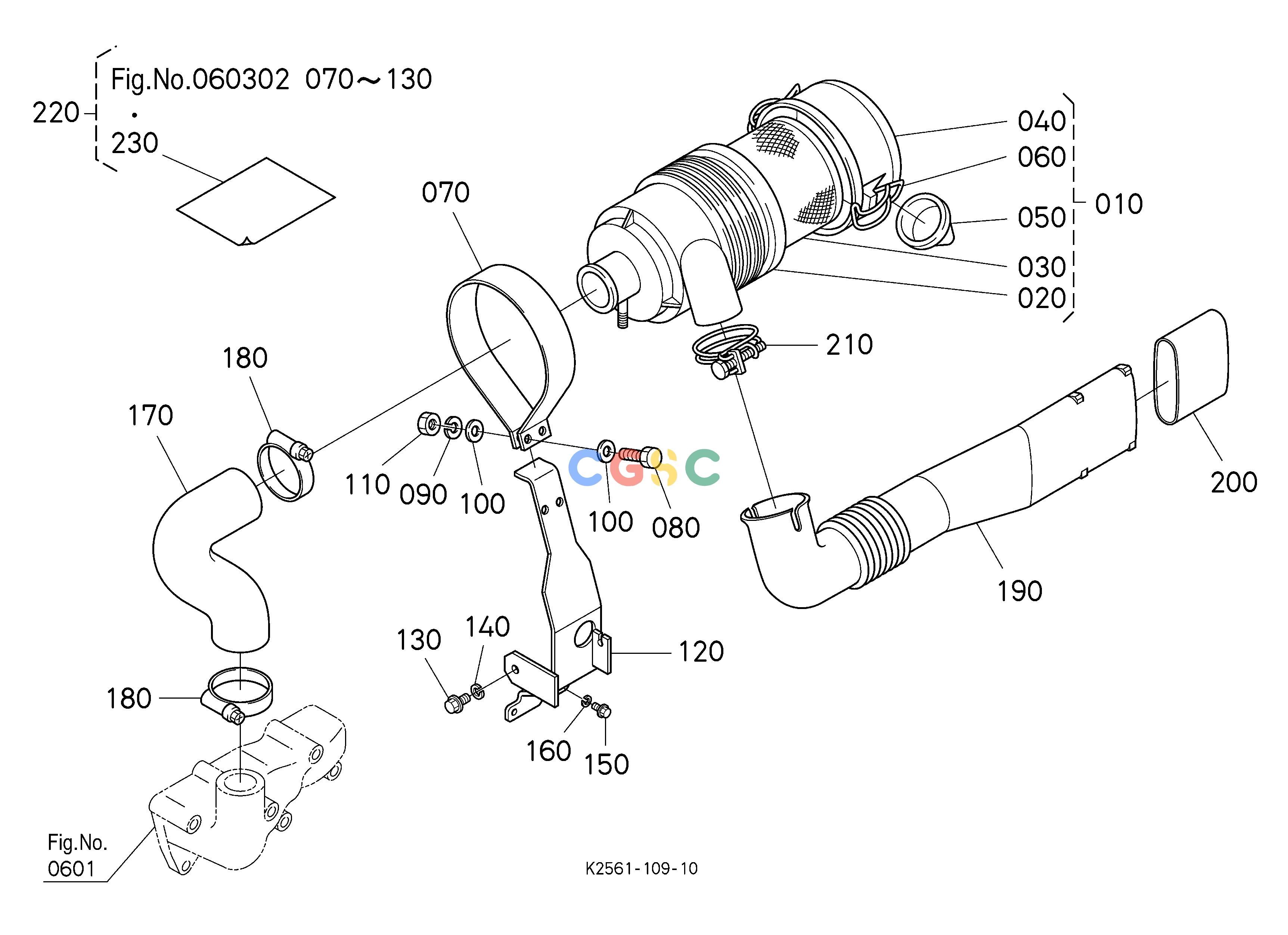 久保田零件查询060301 AIR CLEANER ## S.No.<=55699 ENGINEEPC Kubota online