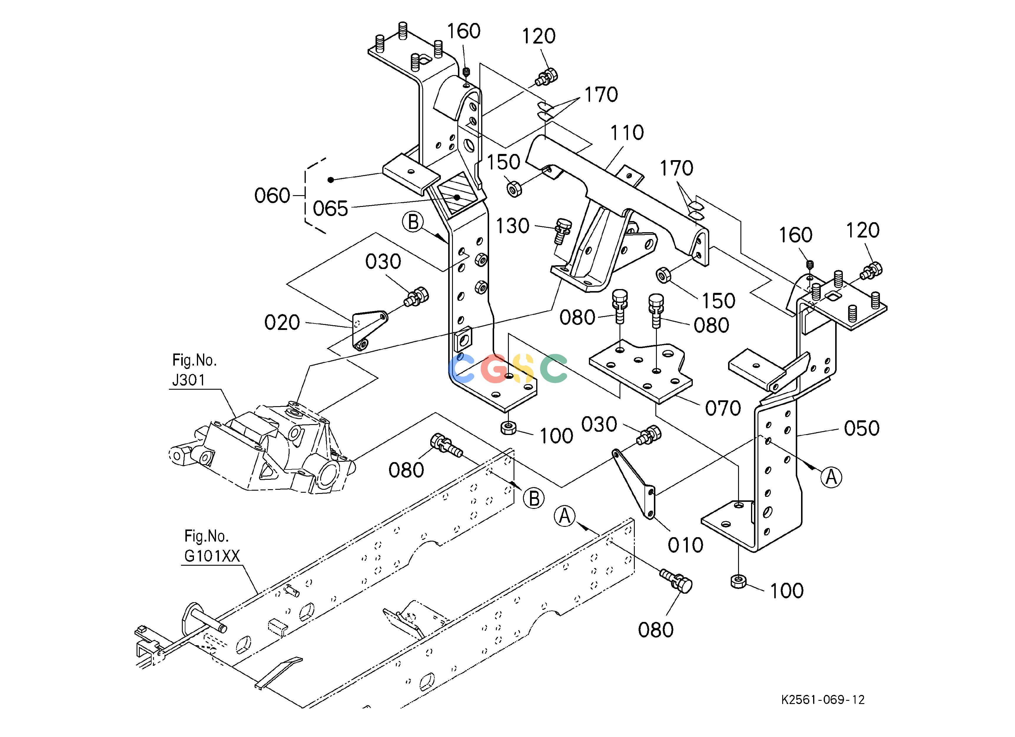 久保田零件查询K12301 TOP LINK BRACKET [A] [CA] TOP LINK/TOP LINK BRACKET/PTO PROTECTOREPC Kubota online