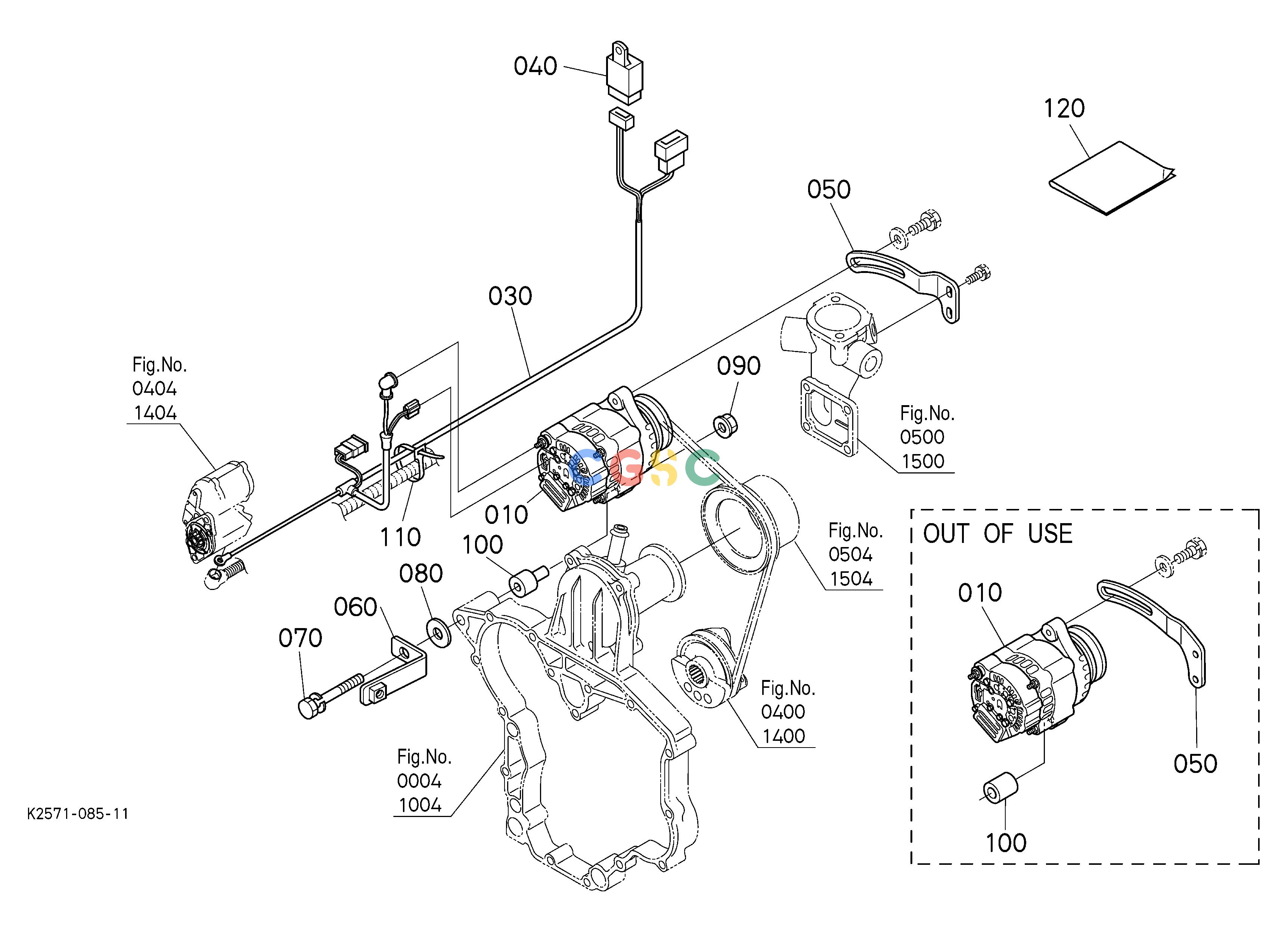 久保田零件查询U80001 ALTERNATOR KIT [OPTION] OPTIONEPC Kubota online