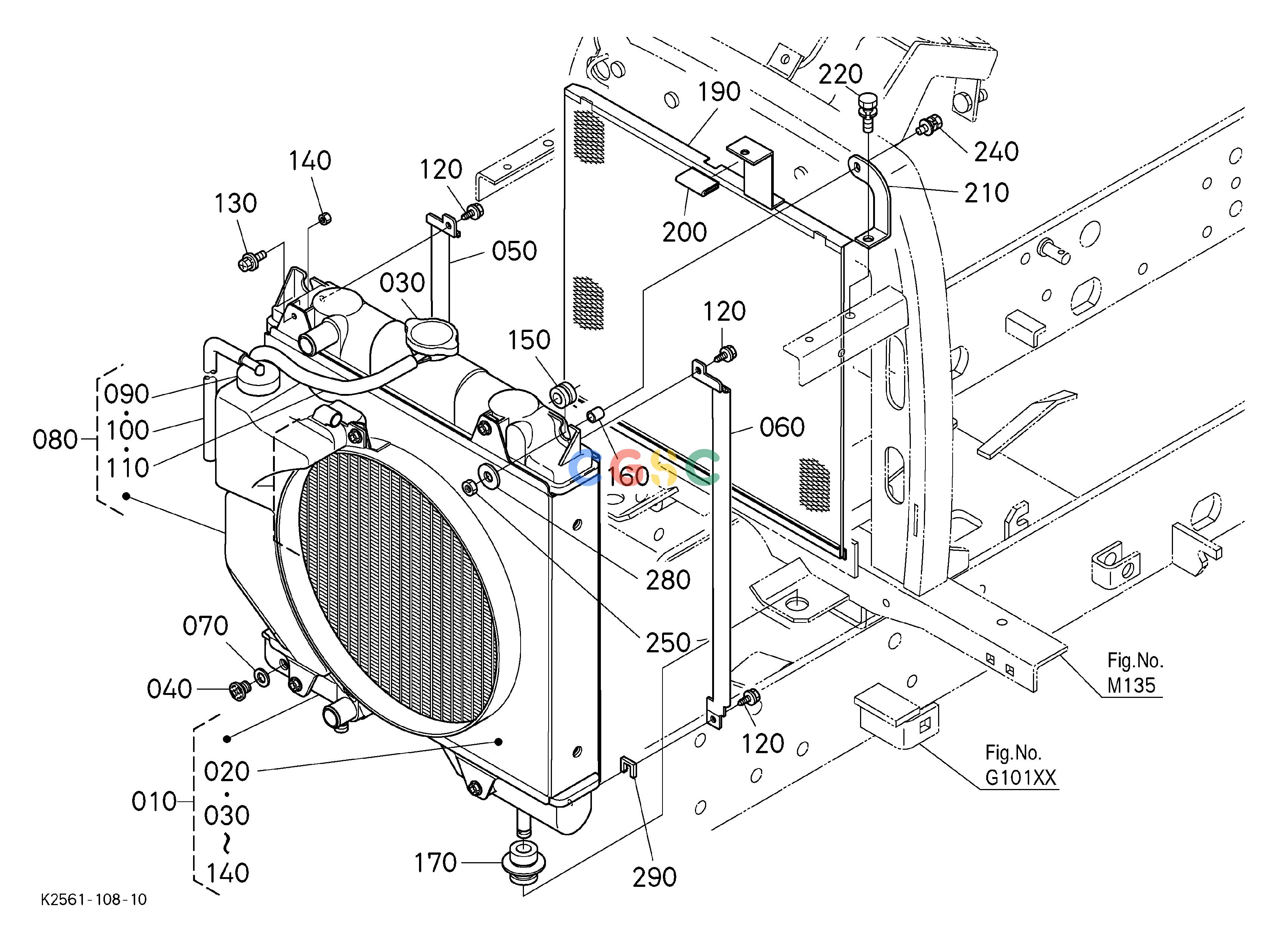 久保田零件查询A42004 RADIATOR [AU] [NZ] COOLING WATER SYSTEMEPC Kubota online
