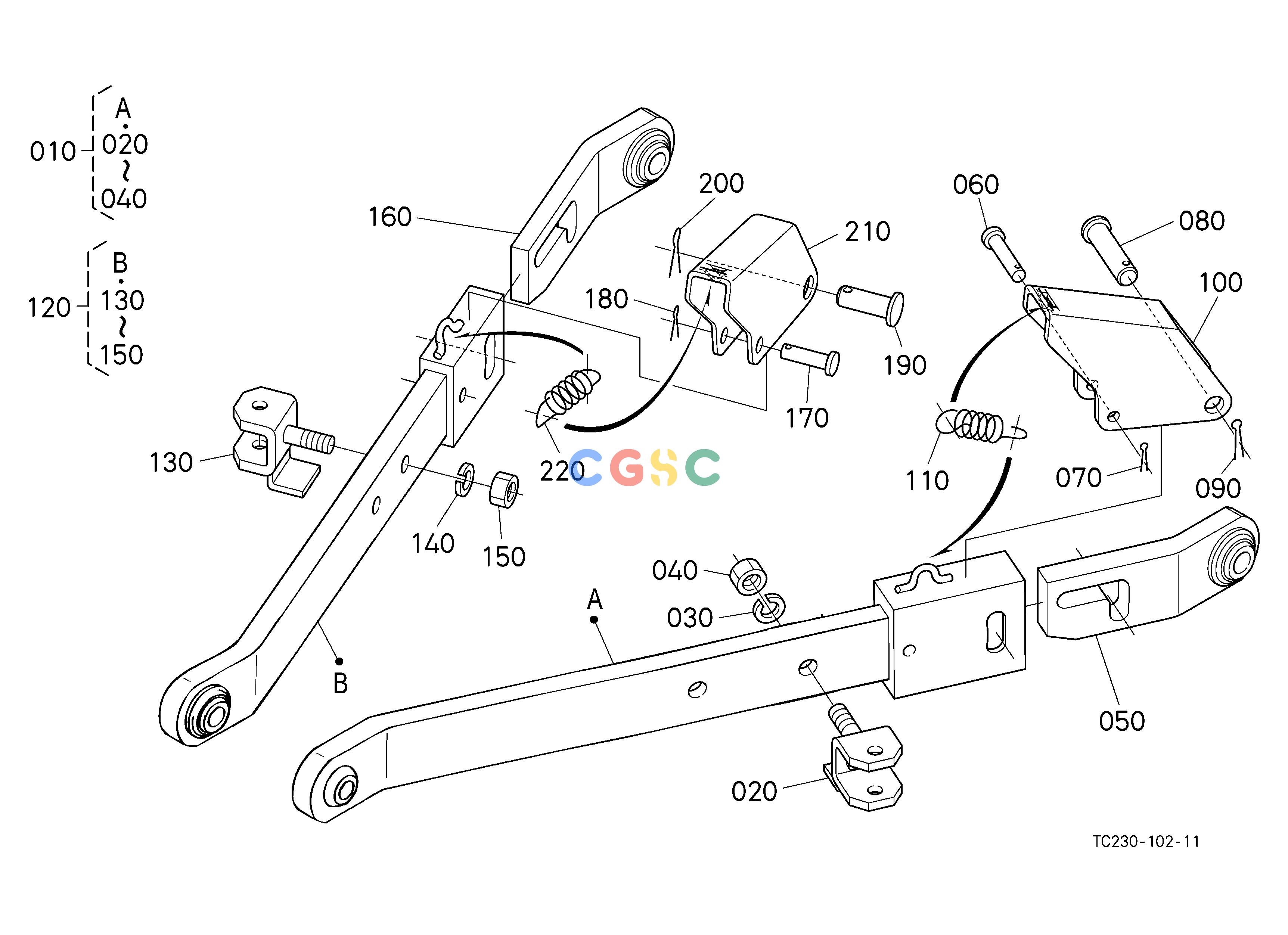 久保田零件查询V71000 3-POINT LINKAGE 1 (LOWER LINK) [OPTION] OPTIONEPC Kubota online