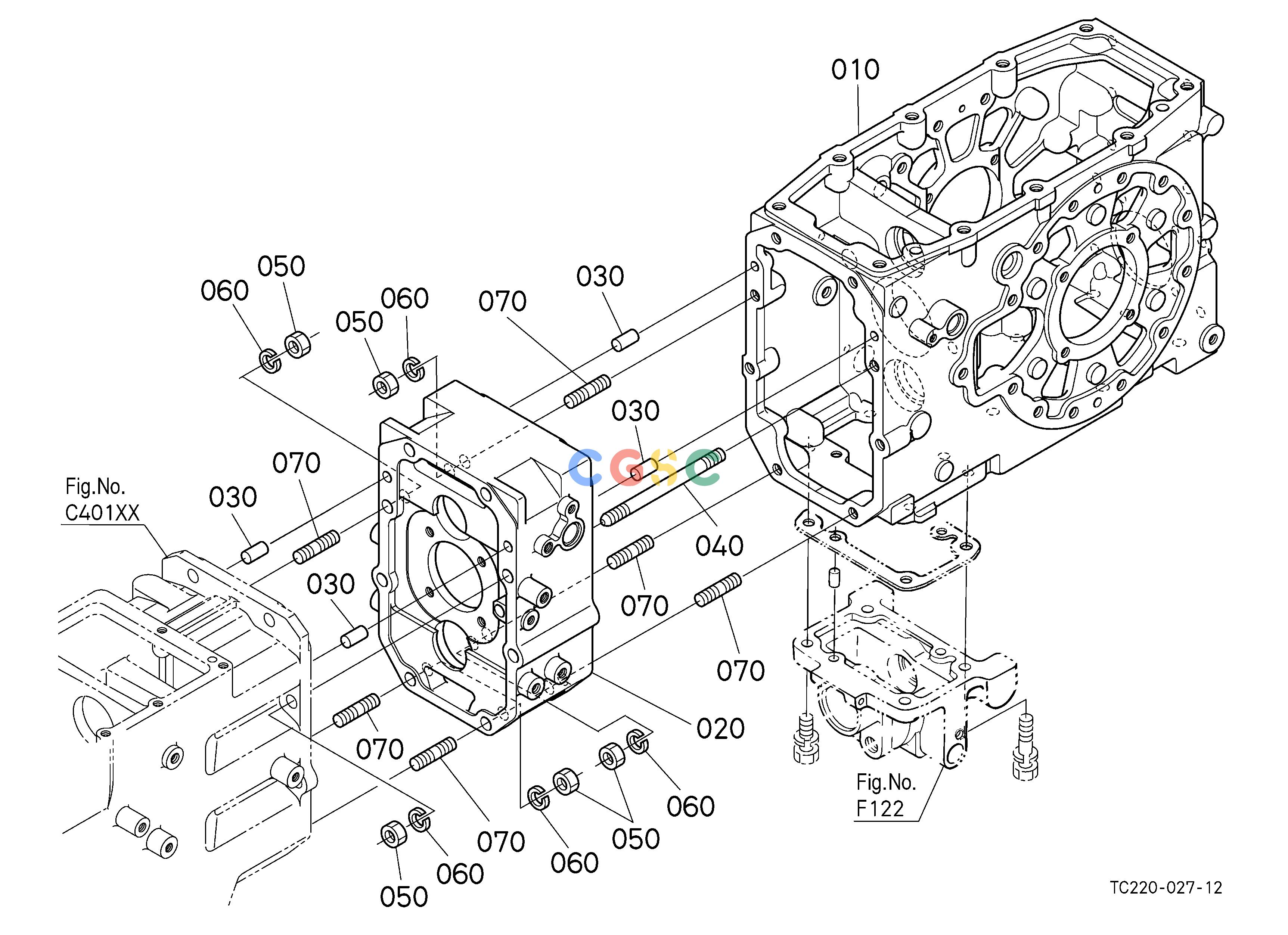 久保田零件查询C42003 TRANSMISSION CASE [EXCEPT HST TYPE] ## NOTE:ORDER BY ALL PARTS OF Fig.No.T11401. CLUTCH/TRANSMISSIONEPC Kubota online