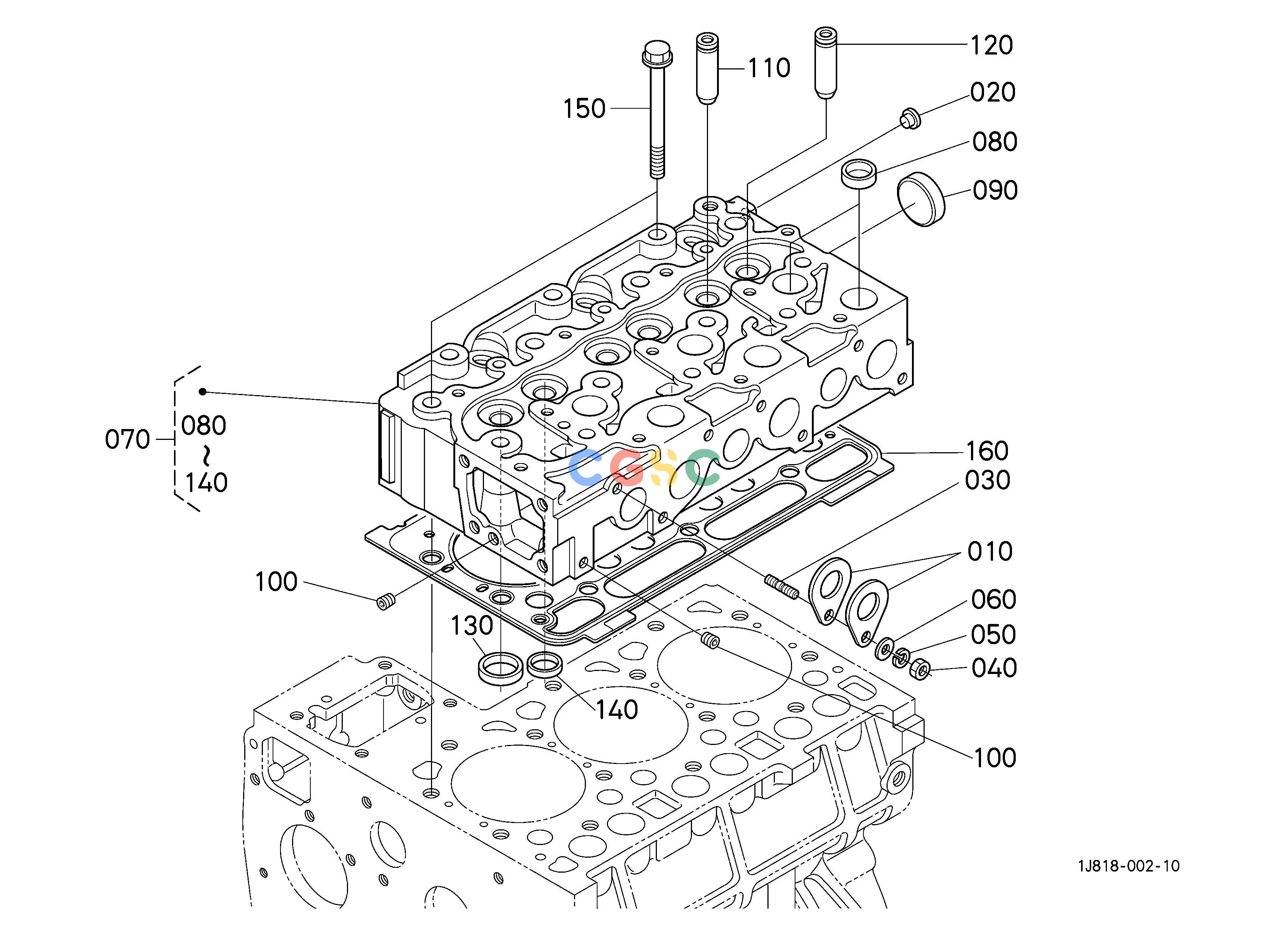 久保田零件查询000302 CYLINDER HEAD [D1503-M-E3-LB1] ## S.No.>=8A0001 S.No.;>=8A0001 ENGINEEPC Kubota online
