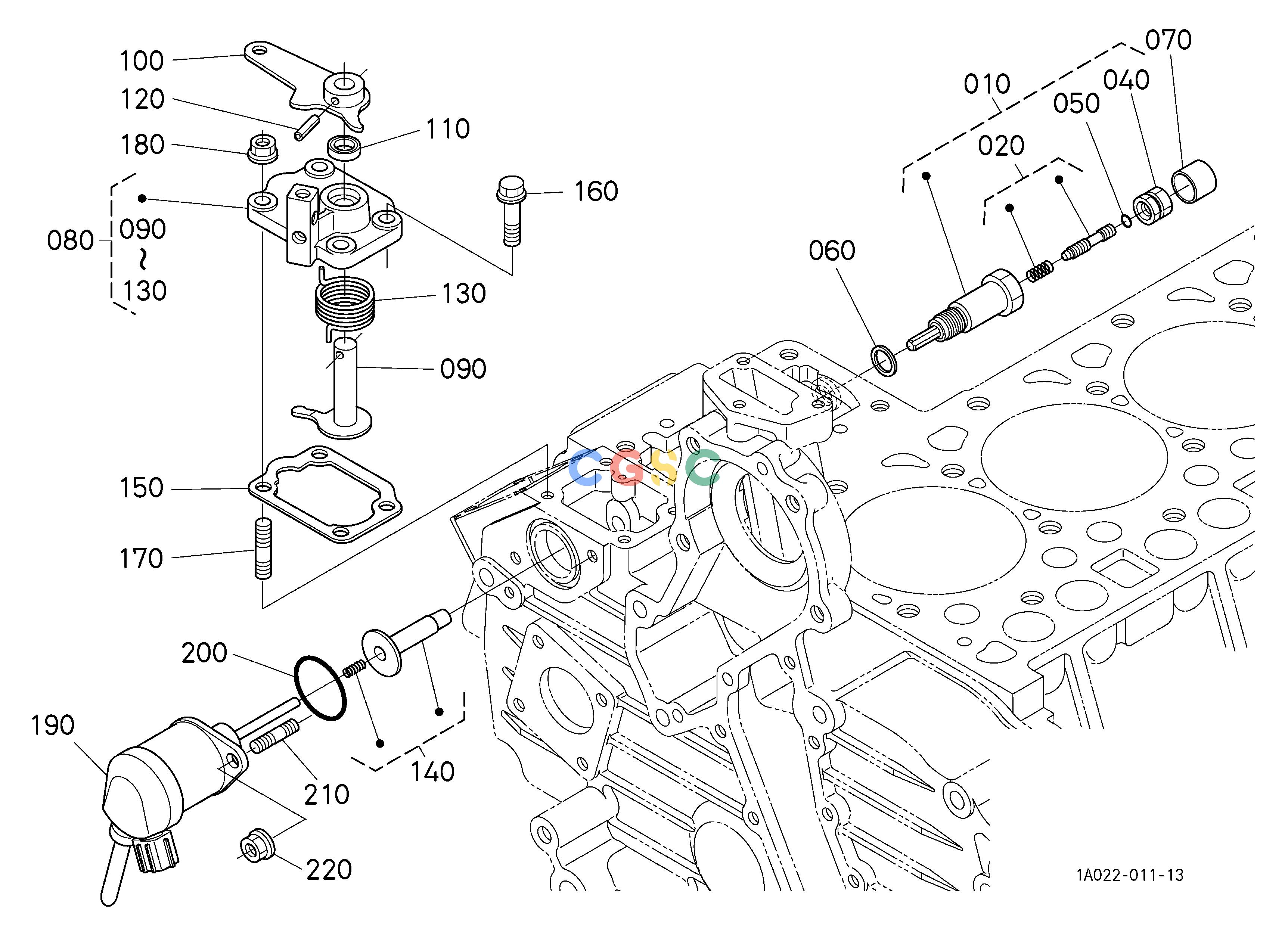 久保田零件查询020000 ENGINE STOP LEVER ENGINEEPC Kubota online