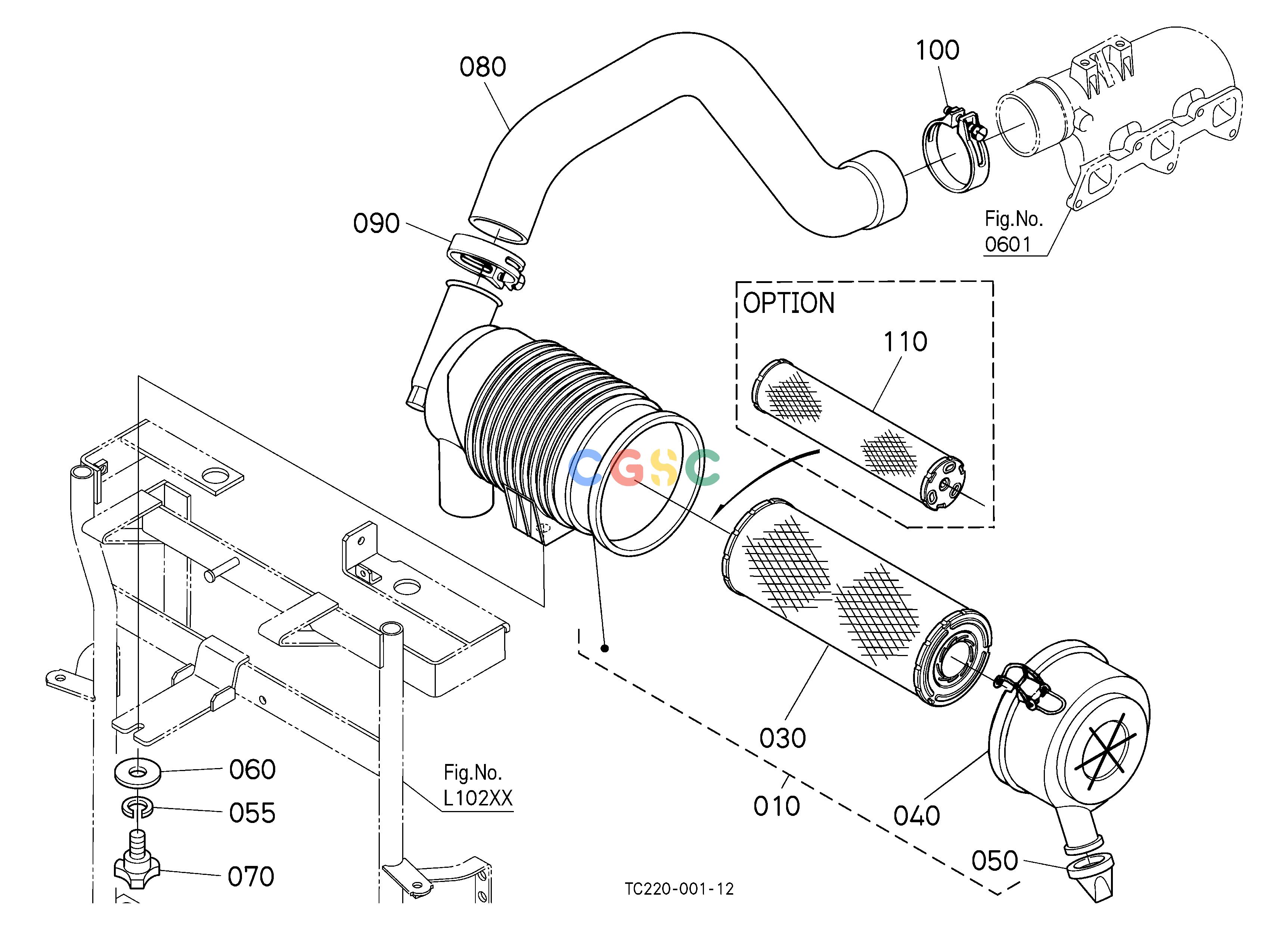 久保田零件查询060400 AIR CLEANER ENGINEEPC Kubota online