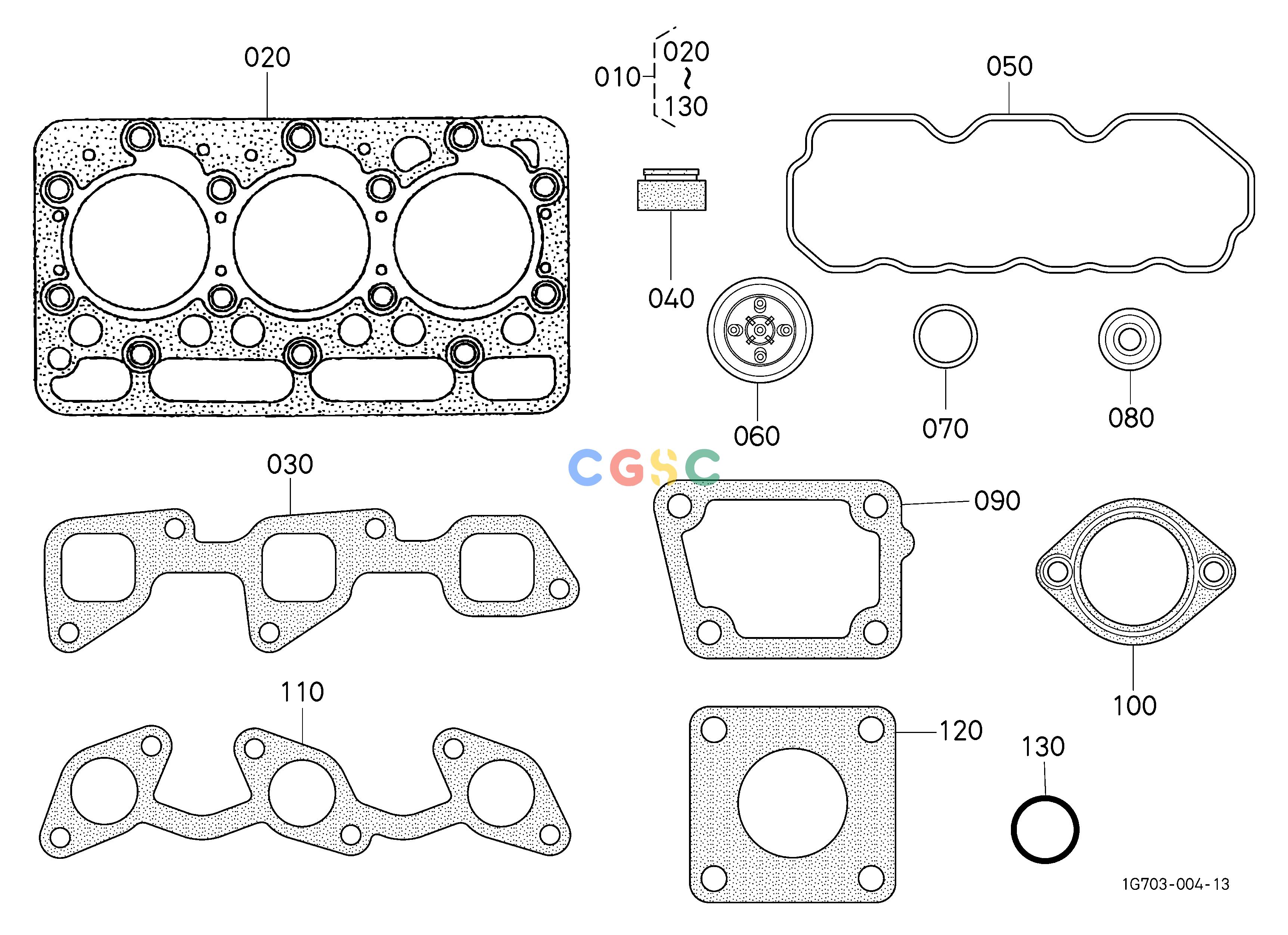 久保田零件查询090101 UPPER GASKET KIT [D1403-M-E2A] ## S.No.<=7Y0484 S.No.;<=7Y0484 ENGINEEPC Kubota online