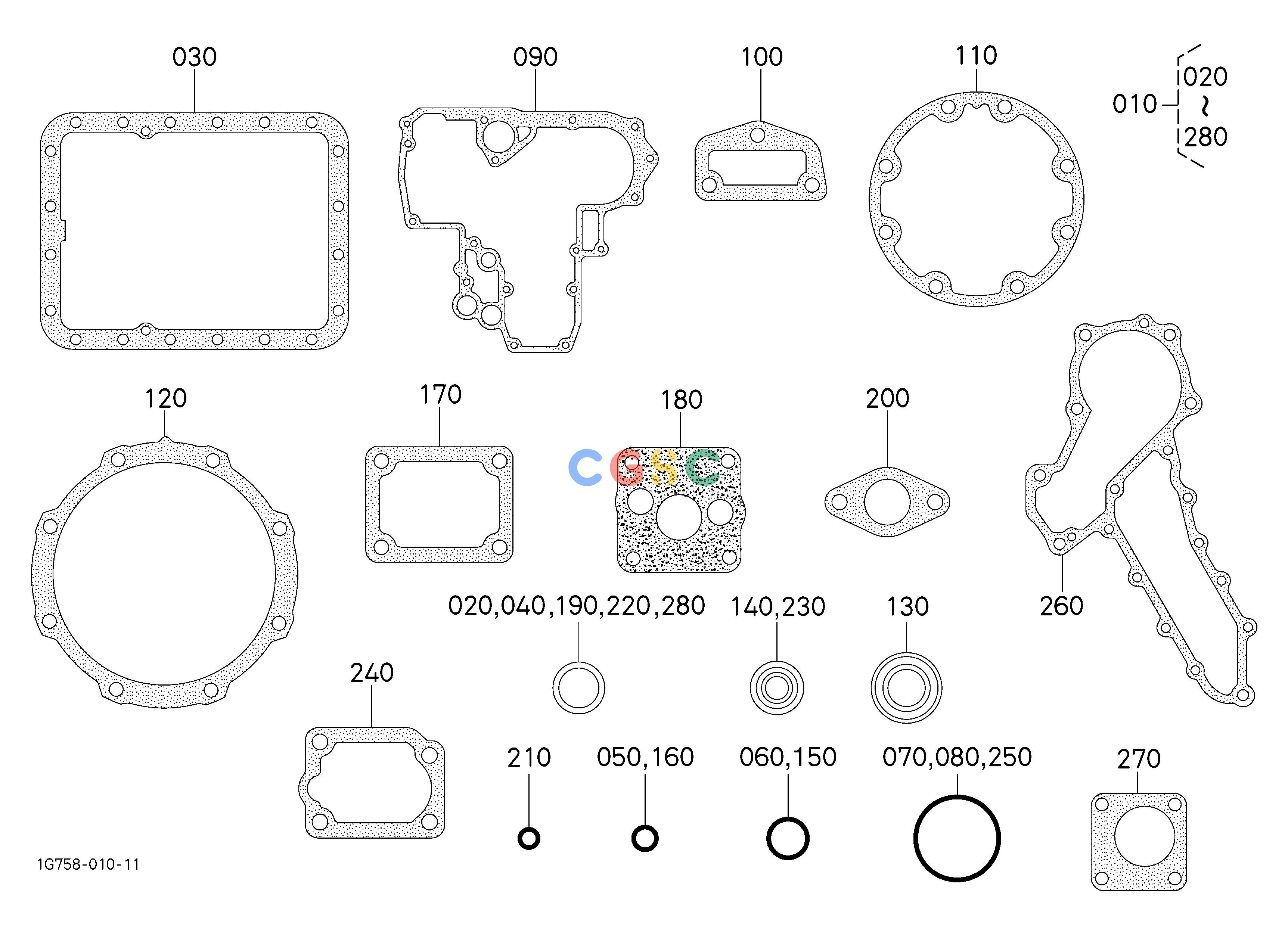 久保田零件查询090200 LOWER GASKET KIT ENGINEEPC Kubota online