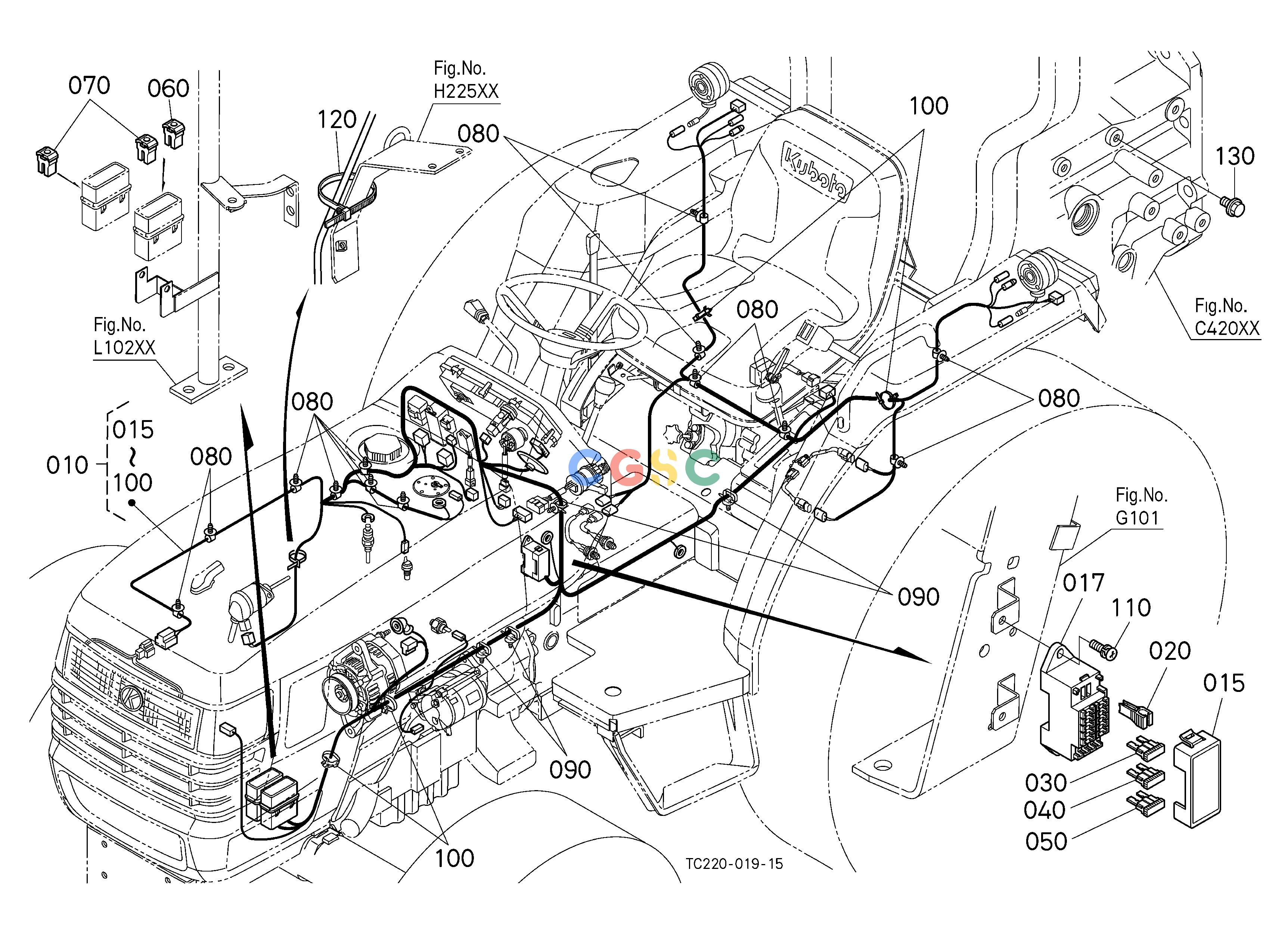 久保田零件查询B50101 ELECTRICAL WIRING [EXCEPT HST TYPE] ELECTRICAL SYSTEMEPC Kubota online