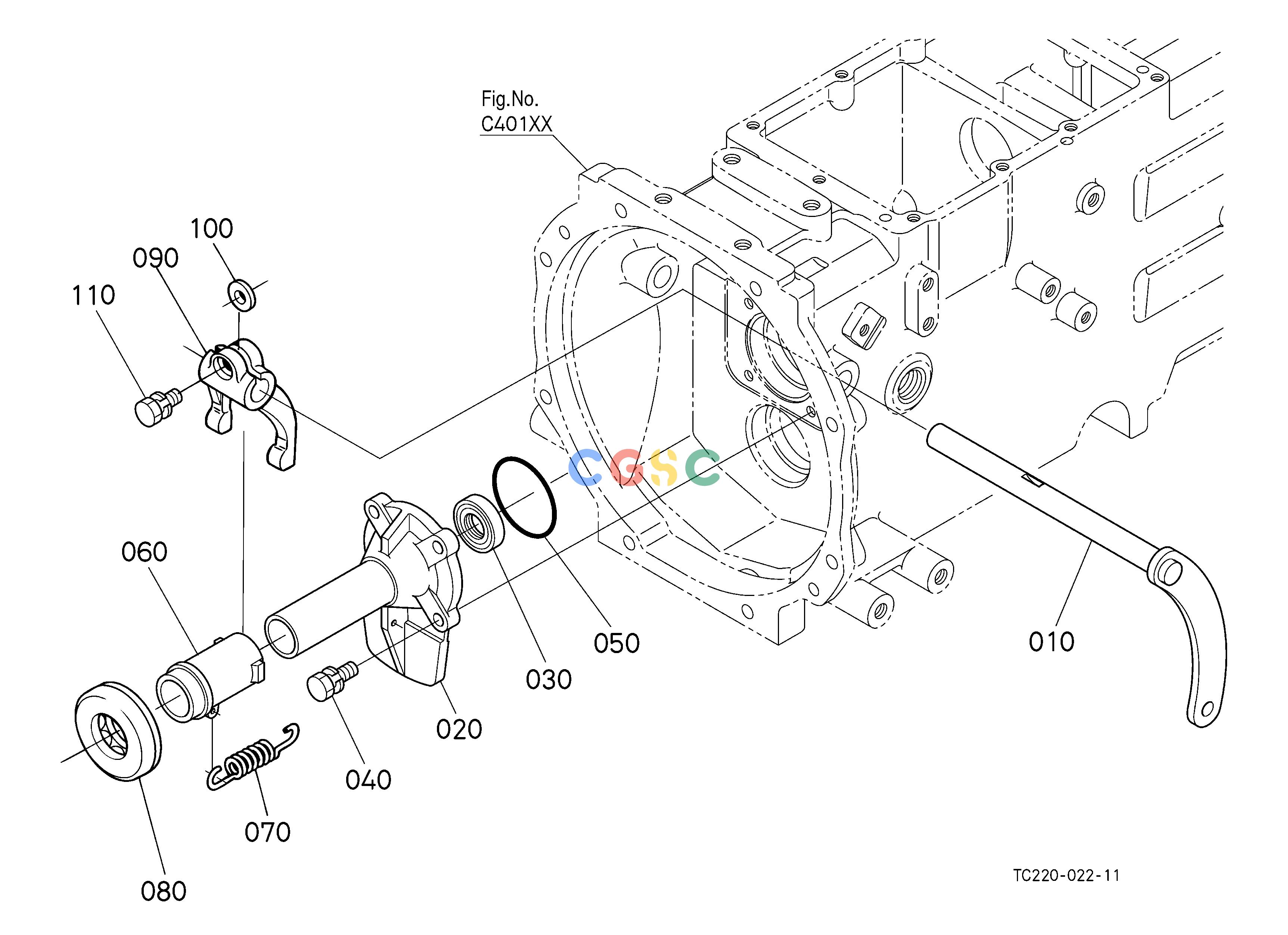 久保田零件查询C20101 CLUTCH LEVER [EXCEPT HST TYPE] CLUTCH/TRANSMISSIONEPC Kubota online