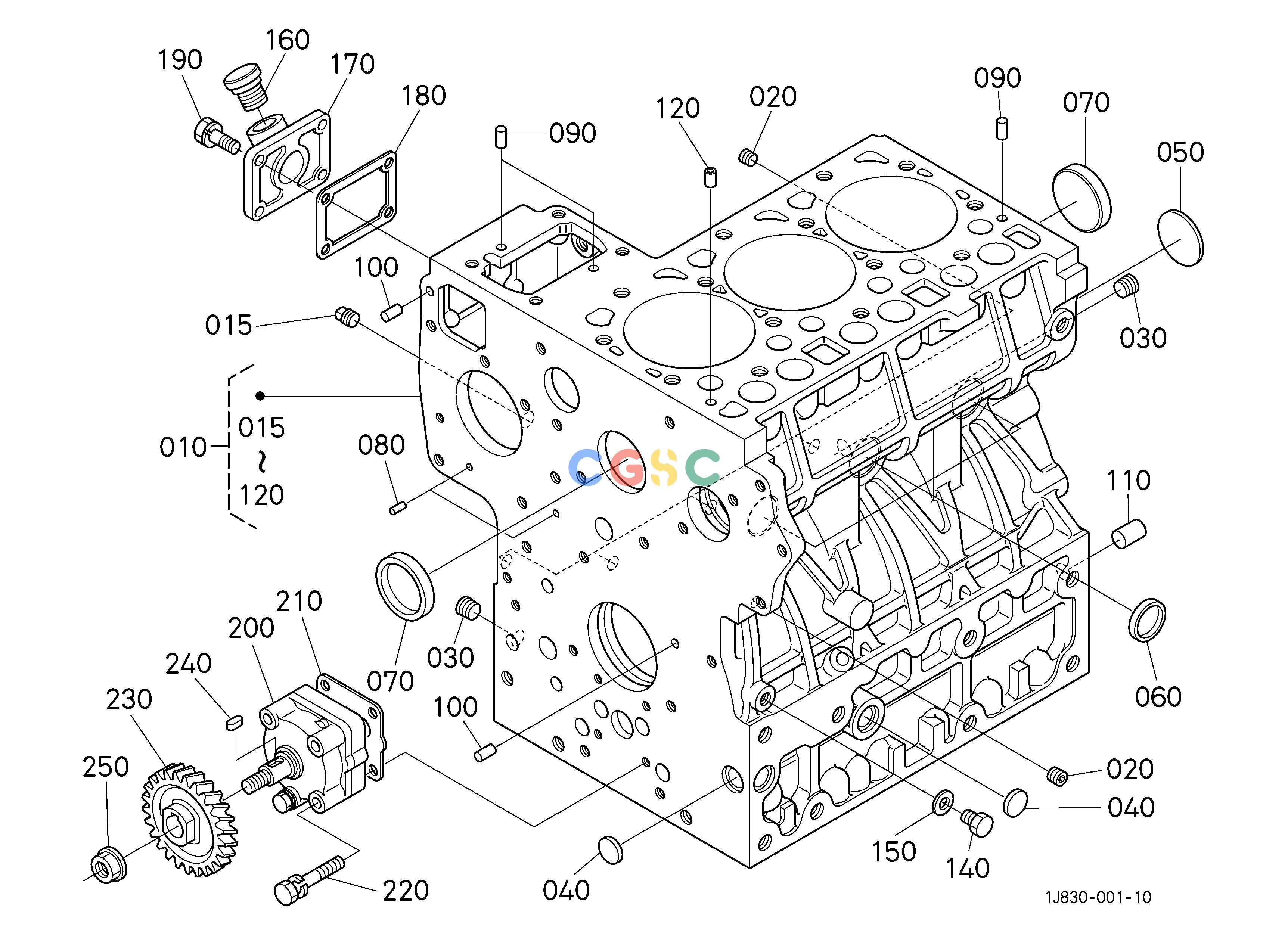 久保田零件查询000104 CRANKCASE [D1803-M-E3-LB1/D1803-M-E3-LB2] ## S.No.>=8A0001 S.No.;>=8A0001 ENGINEEPC Kubota online