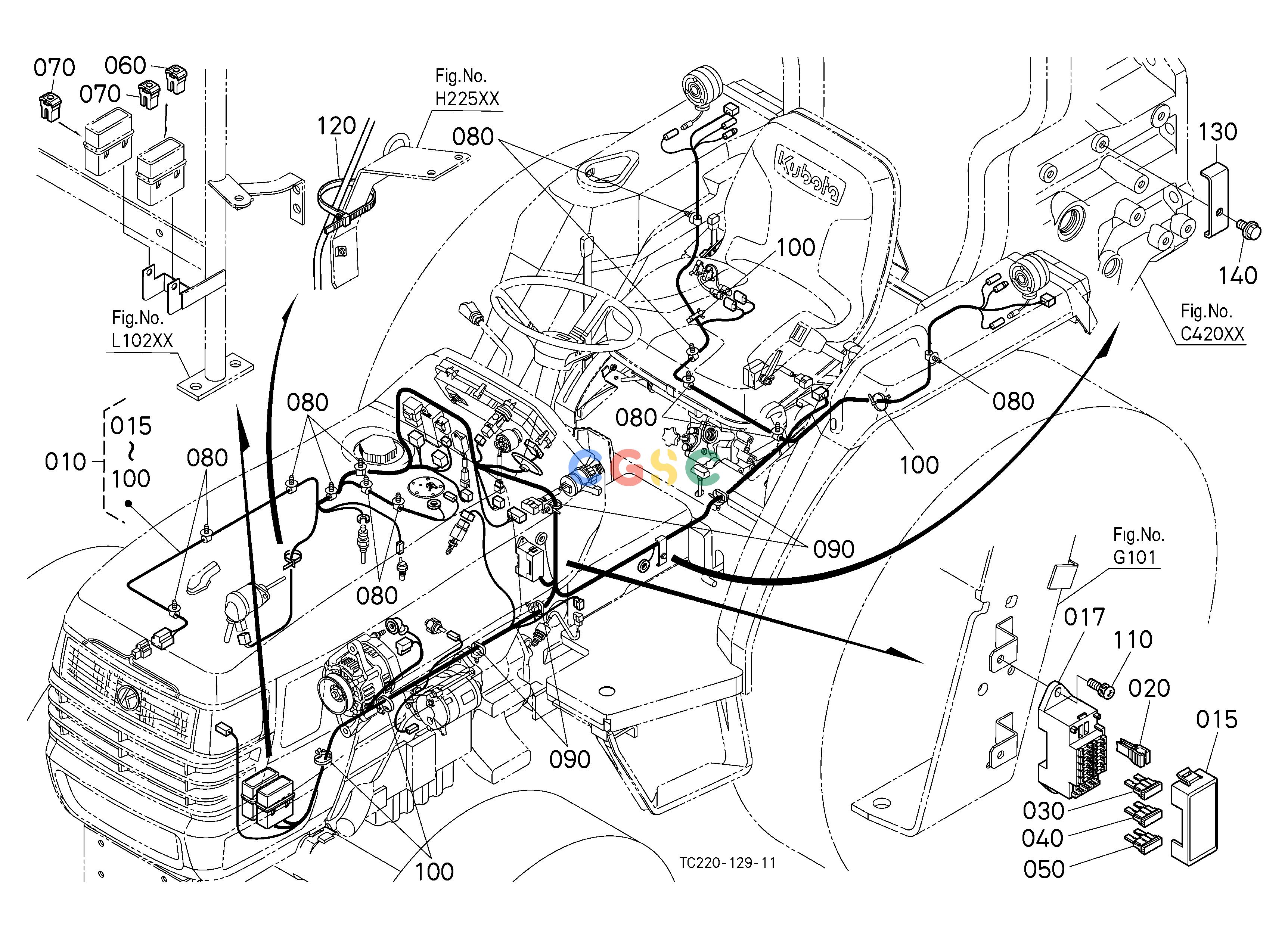 久保田零件查询B50102 ELECTRICAL WIRING [HST TYPE] ELECTRICAL SYSTEMEPC Kubota online