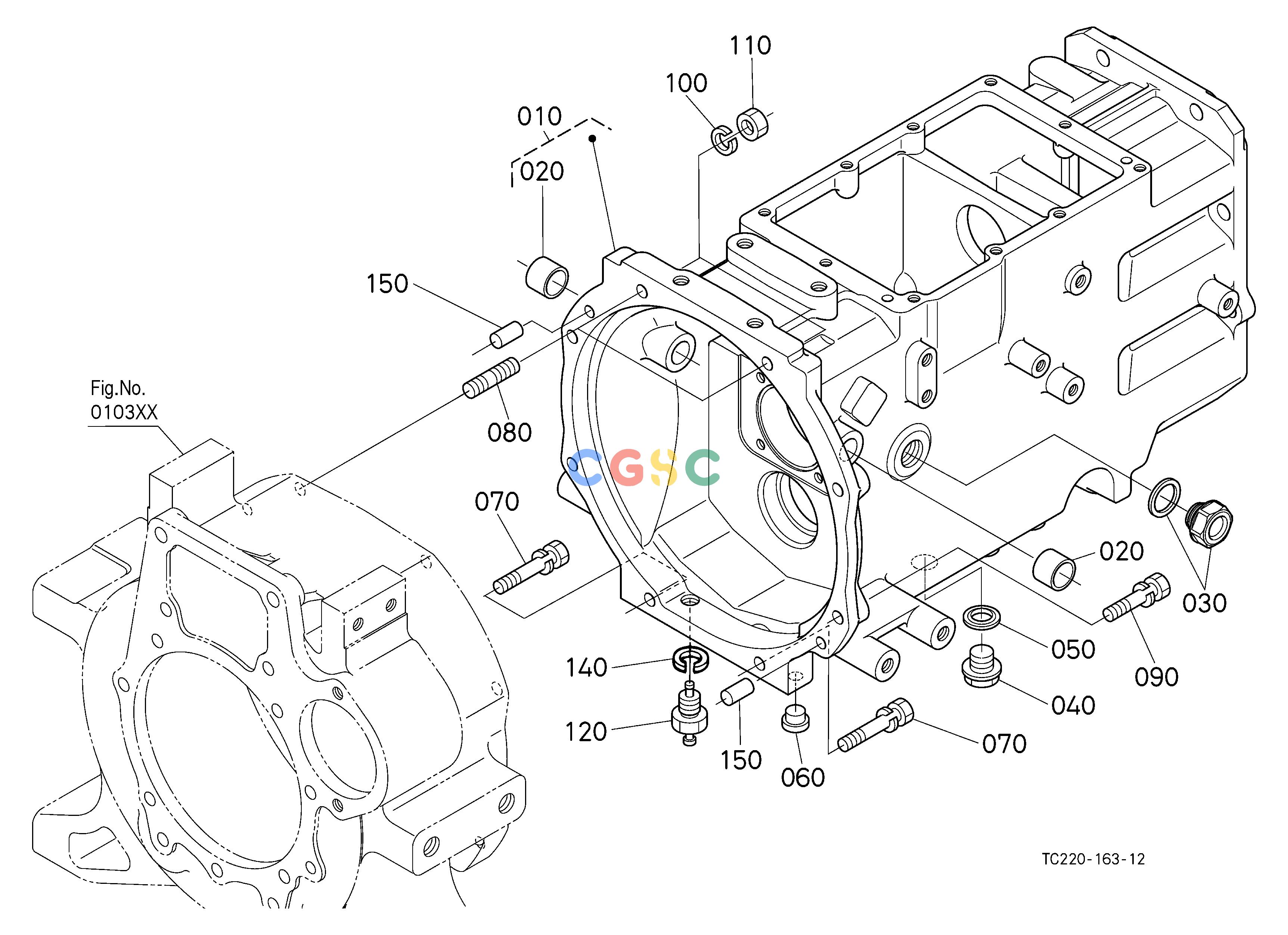久保田零件查询C40102 CLUTCH HOUSING [EXCEPT HST TYPE] CLUTCH/TRANSMISSIONEPC Kubota online