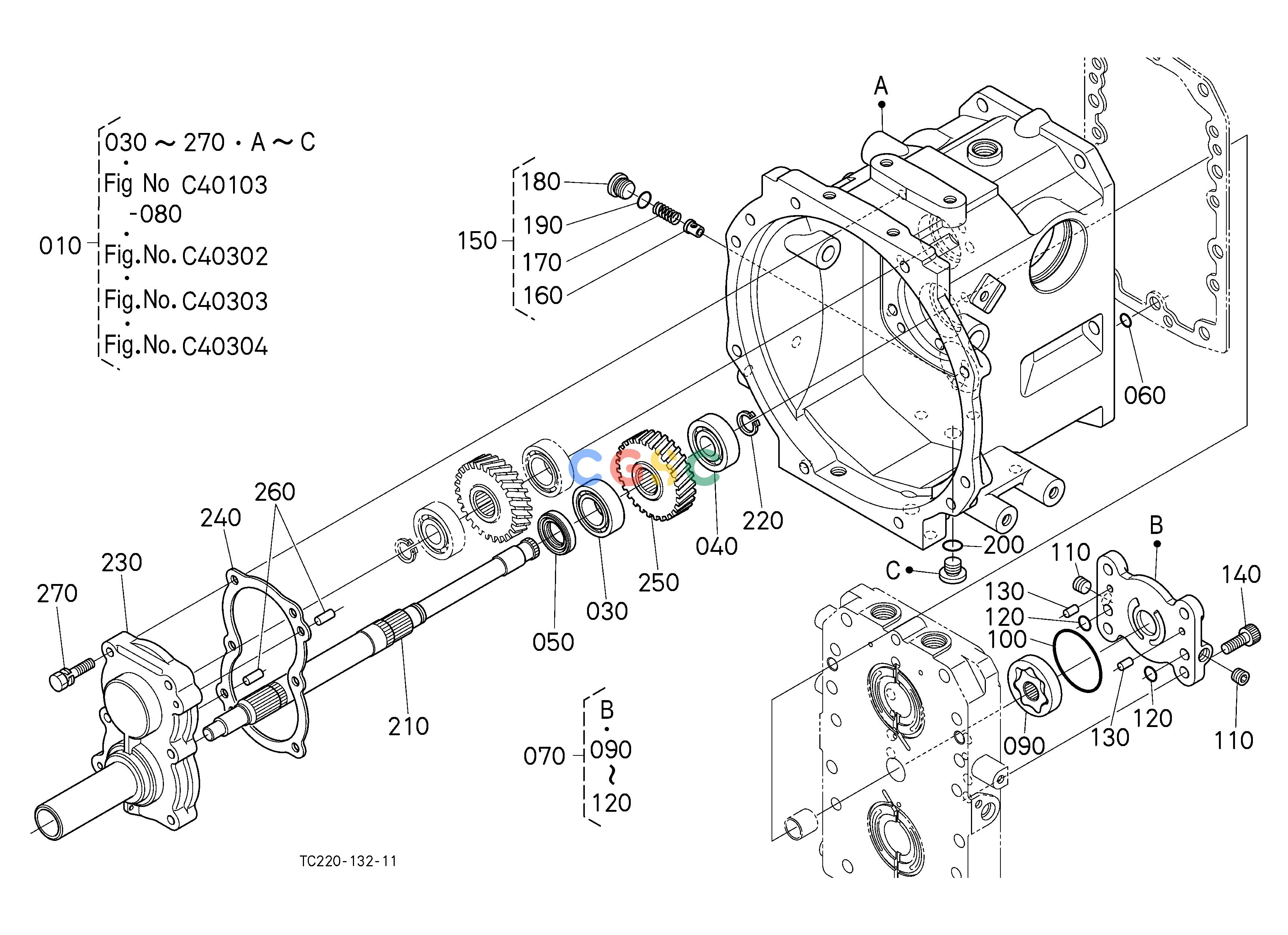 久保田零件查询C40301 HST(INPUT SHAFT) [COMPONENT PARTS] [HST TYPE] CLUTCH/TRANSMISSIONEPC Kubota online