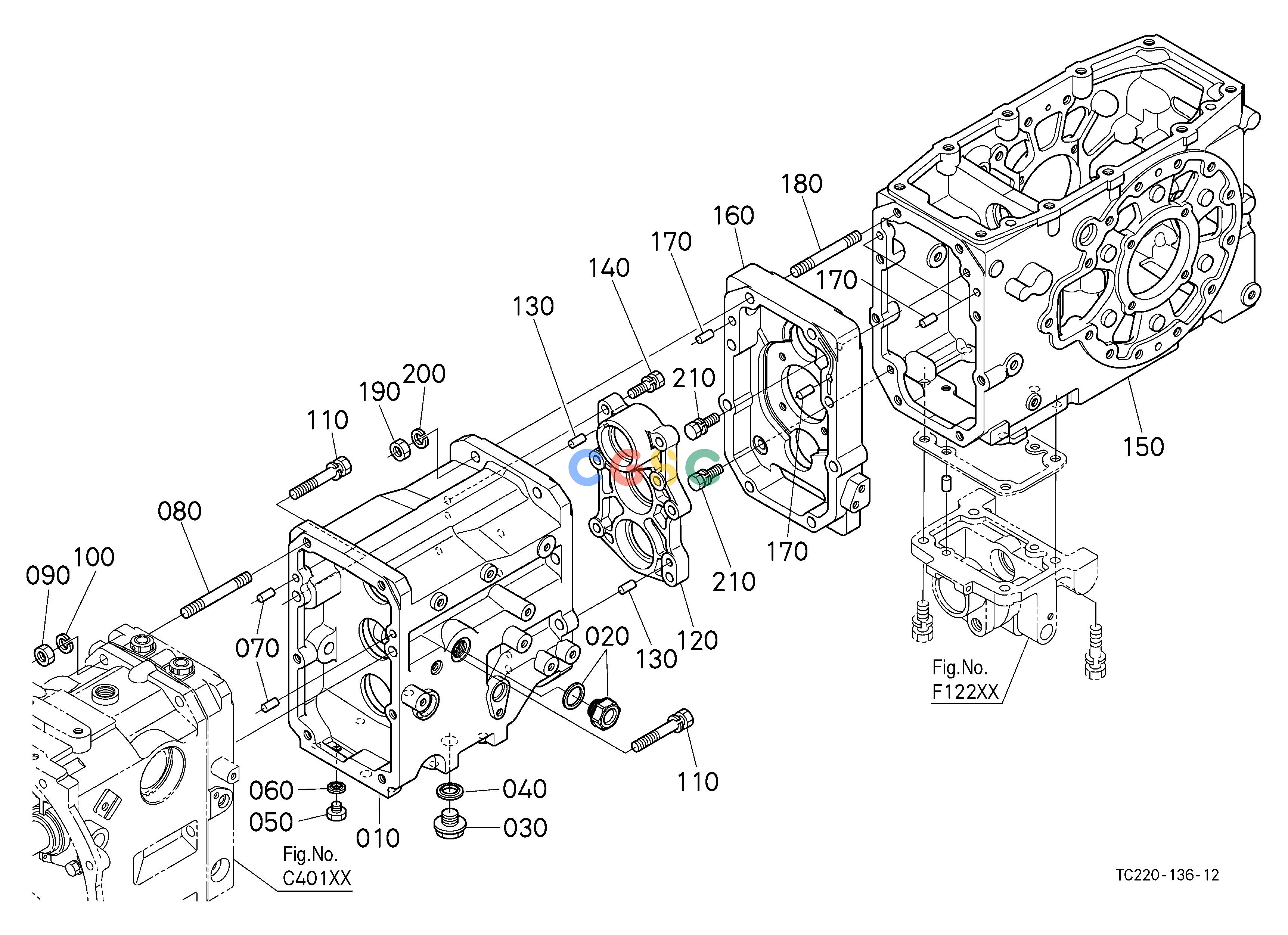 久保田零件查询C42005 TRANSMISSION CASE [HST TYPE] ## NOTE:ORDER BY ALL PARTS OF Fig.No.T114. CLUTCH/TRANSMISSIONEPC Kubota online