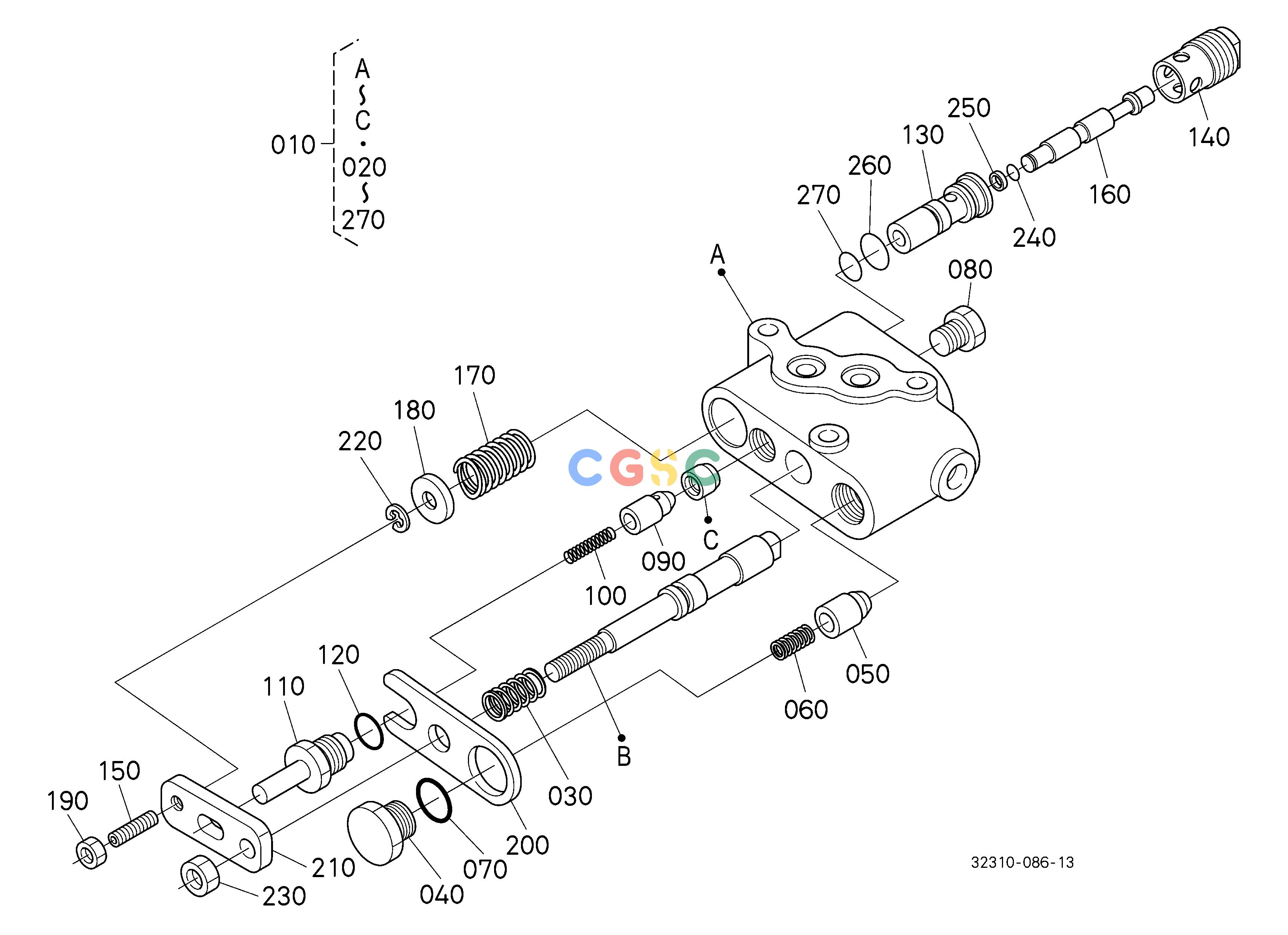 久保田零件查询H41002 CONTROL VALVE [COMPONENT PARTS] [OLD TYPE] ## S.No.;A:10064 to 10928,B:53277 to 57744,C:10399 to 10546,D:55652 to 61731 HYDRAULIC SYSTEMEPC Kubota online