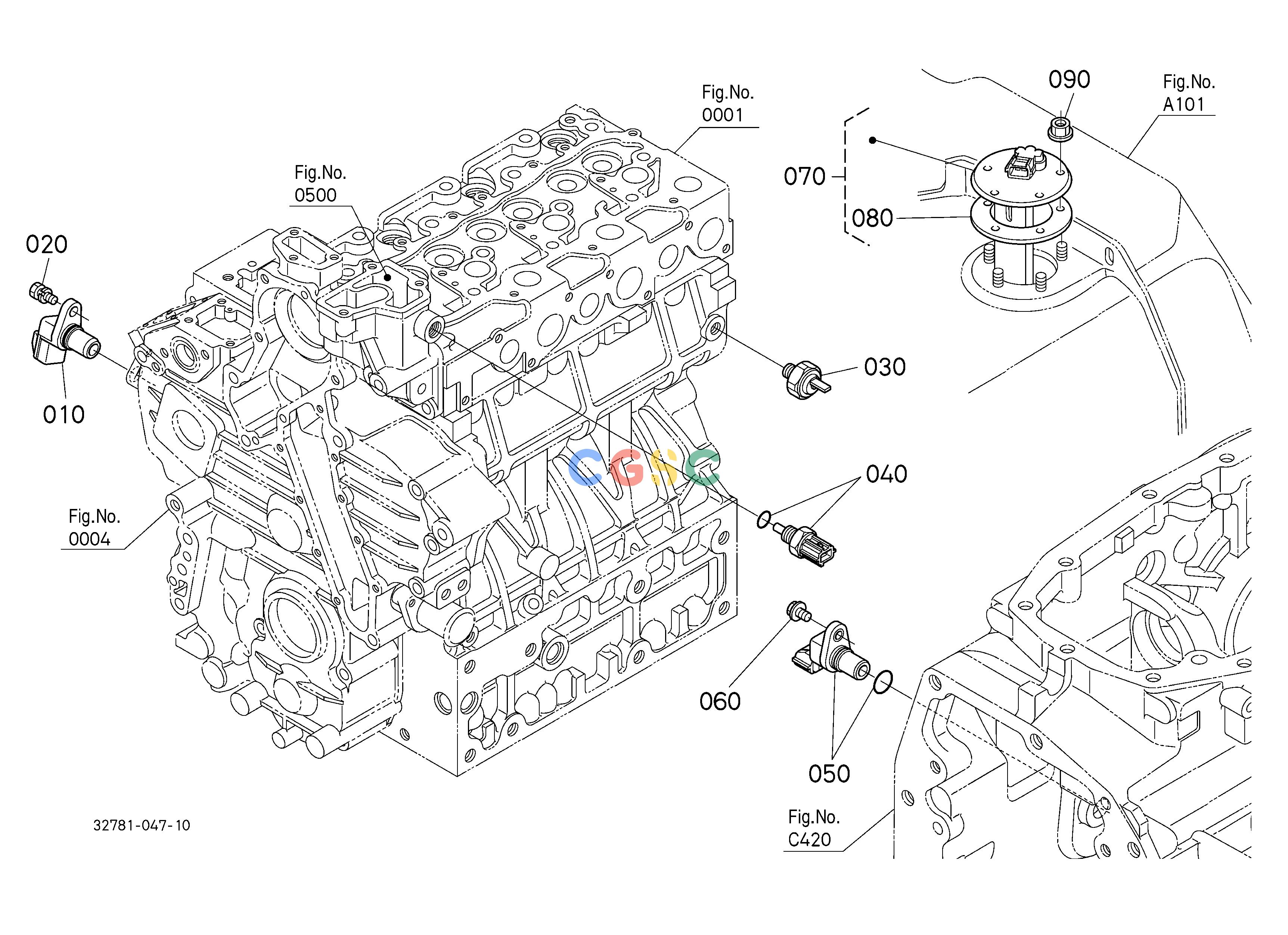 久保田零件查询B10300 SWITCH/SENSOR ELECTRICAL SYSTEMEPC Kubota online