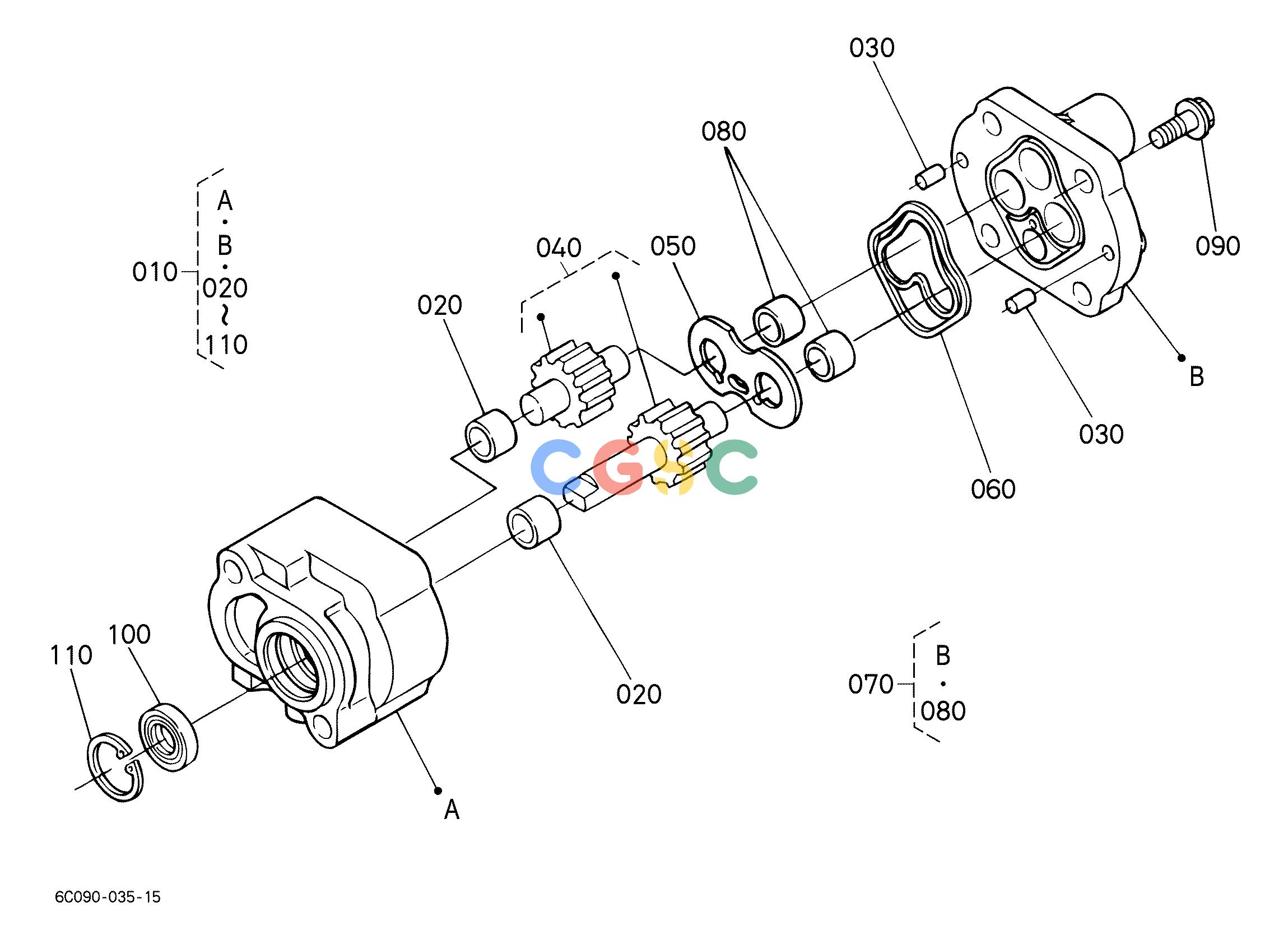 久保田零件查询070102 HYDRAULIC PUMP [COMPONENT PARTS] ## S.No.>=1A0001 ENGINEEPC Kubota online