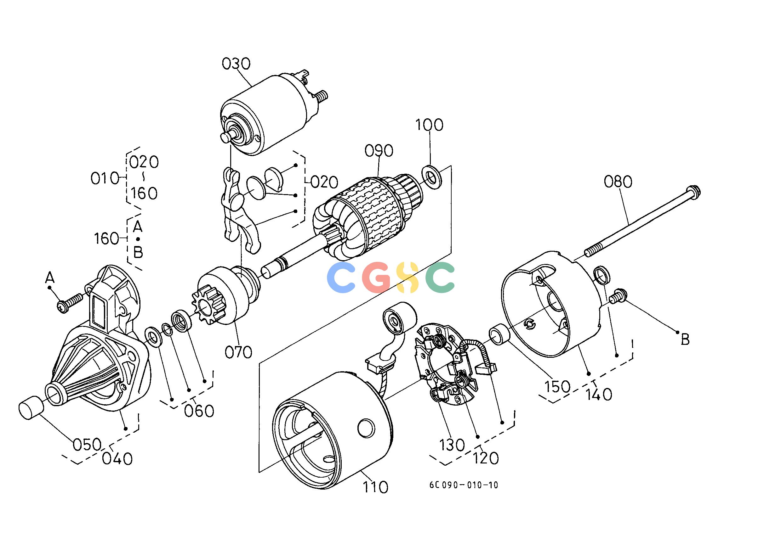 久保田零件查询A53001 STARTER [COMPONENT PARTS] ELECTRICAL SYSTEMEPC Kubota online