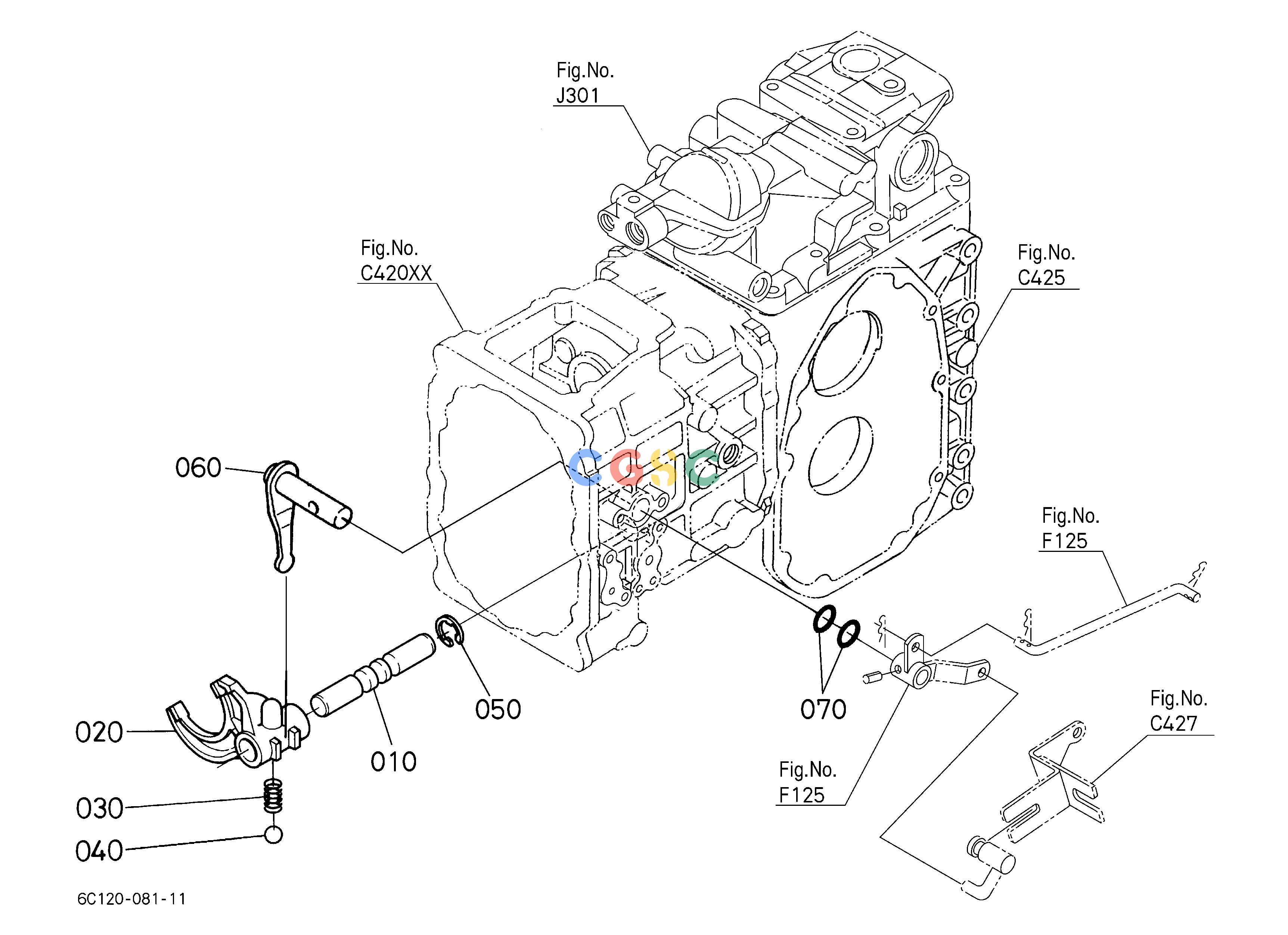 久保田零件查询D22001 PTO GEAR SHIFT FORK SPEED CHANGEEPC Kubota online