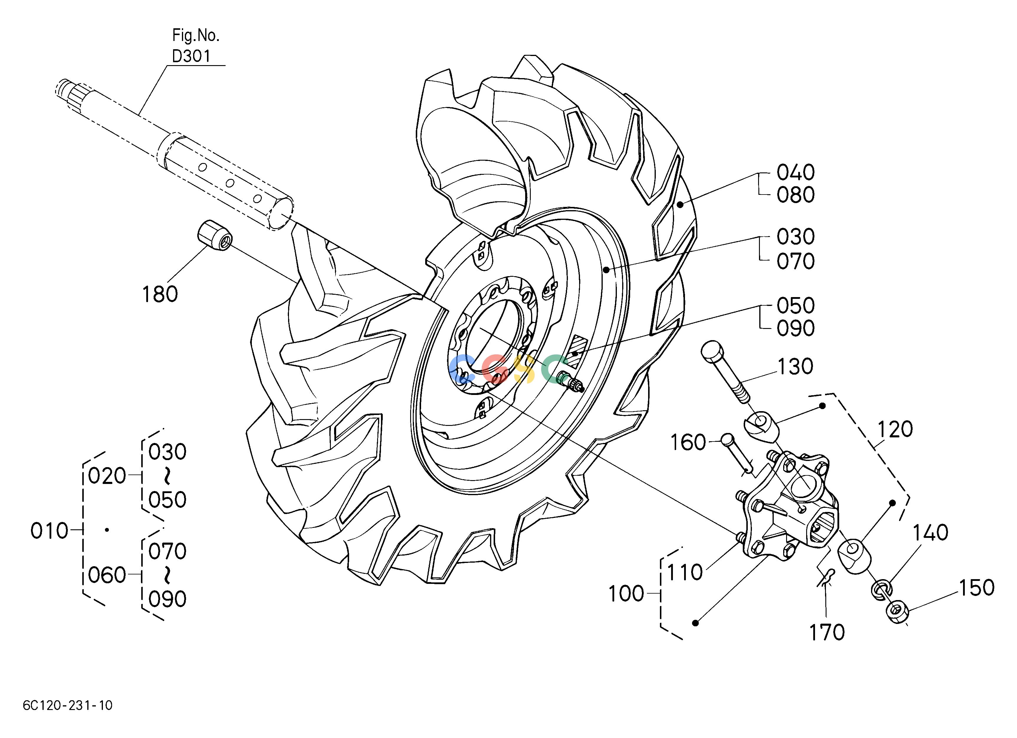 久保田零件查询R11001 REAR WHEEL(8.3-16) [EXCEPT[AU][NZ]] REAR TIREEPC Kubota online