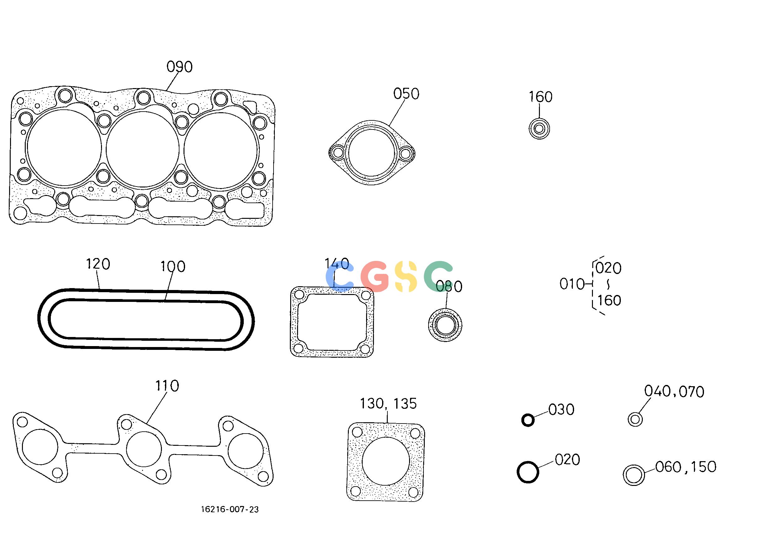 久保田零件查询190001 UPPER GASKET KIT ## S.No.<=4Z0548 ENGINEEPC Kubota online