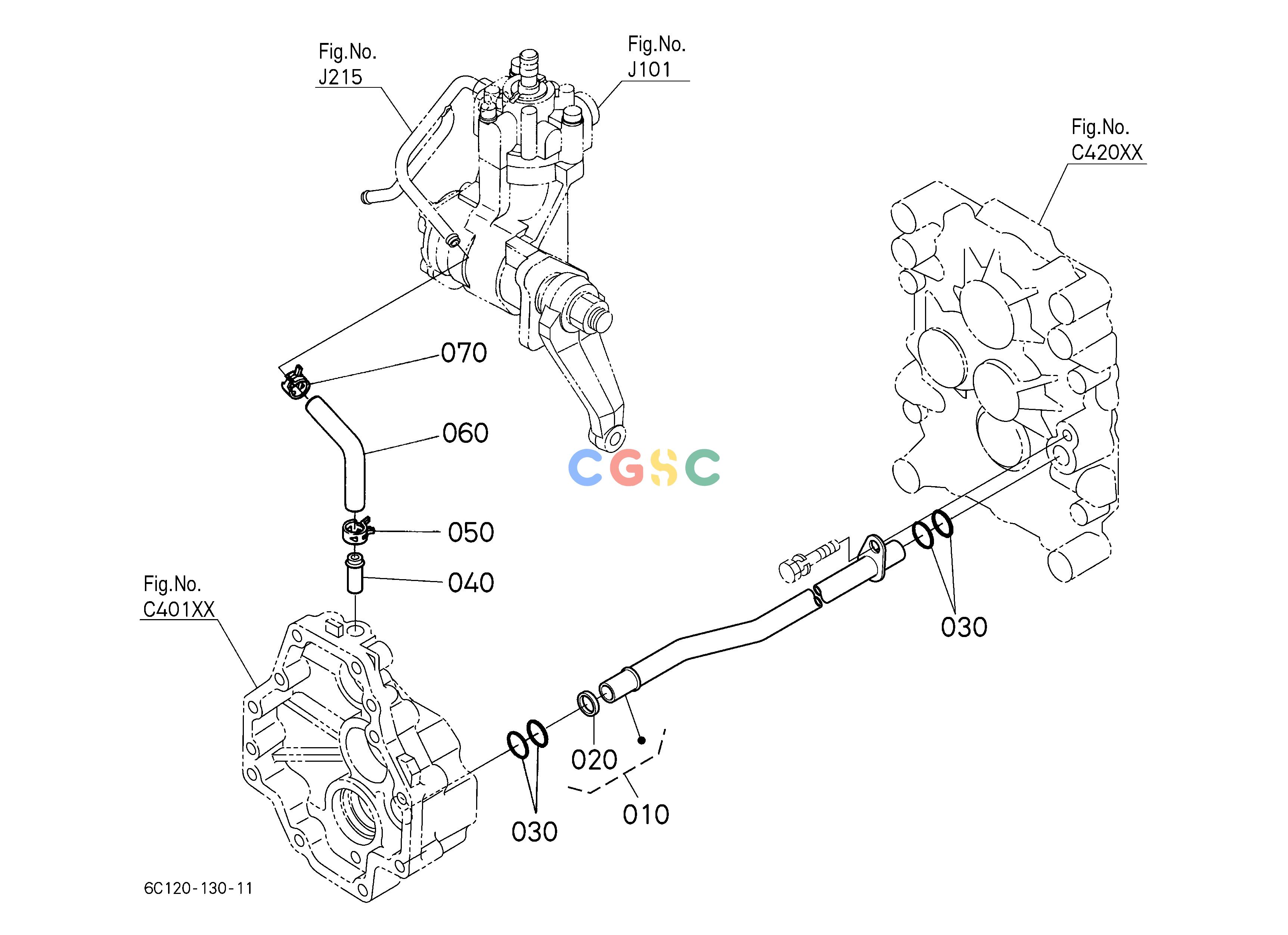 久保田零件查询J24501 HYDRAULIC OIL LINE(F/M) PUMP/MOTOR SYSTEMEPC Kubota online