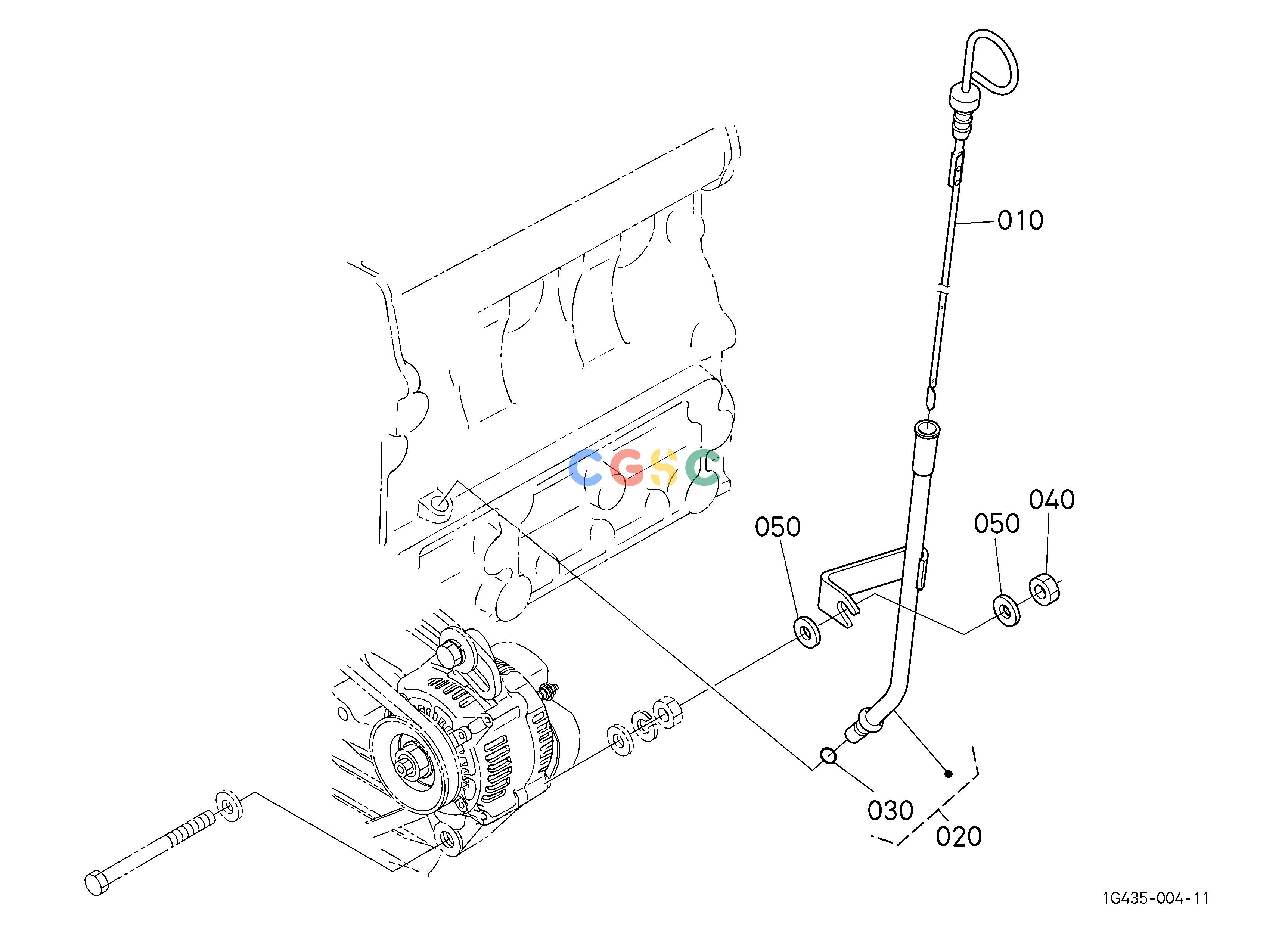 久保田零件查询000701 DIPSTICK AND GUIDE ## S.No.;>=7G0001 ENGINEEPC Kubota online