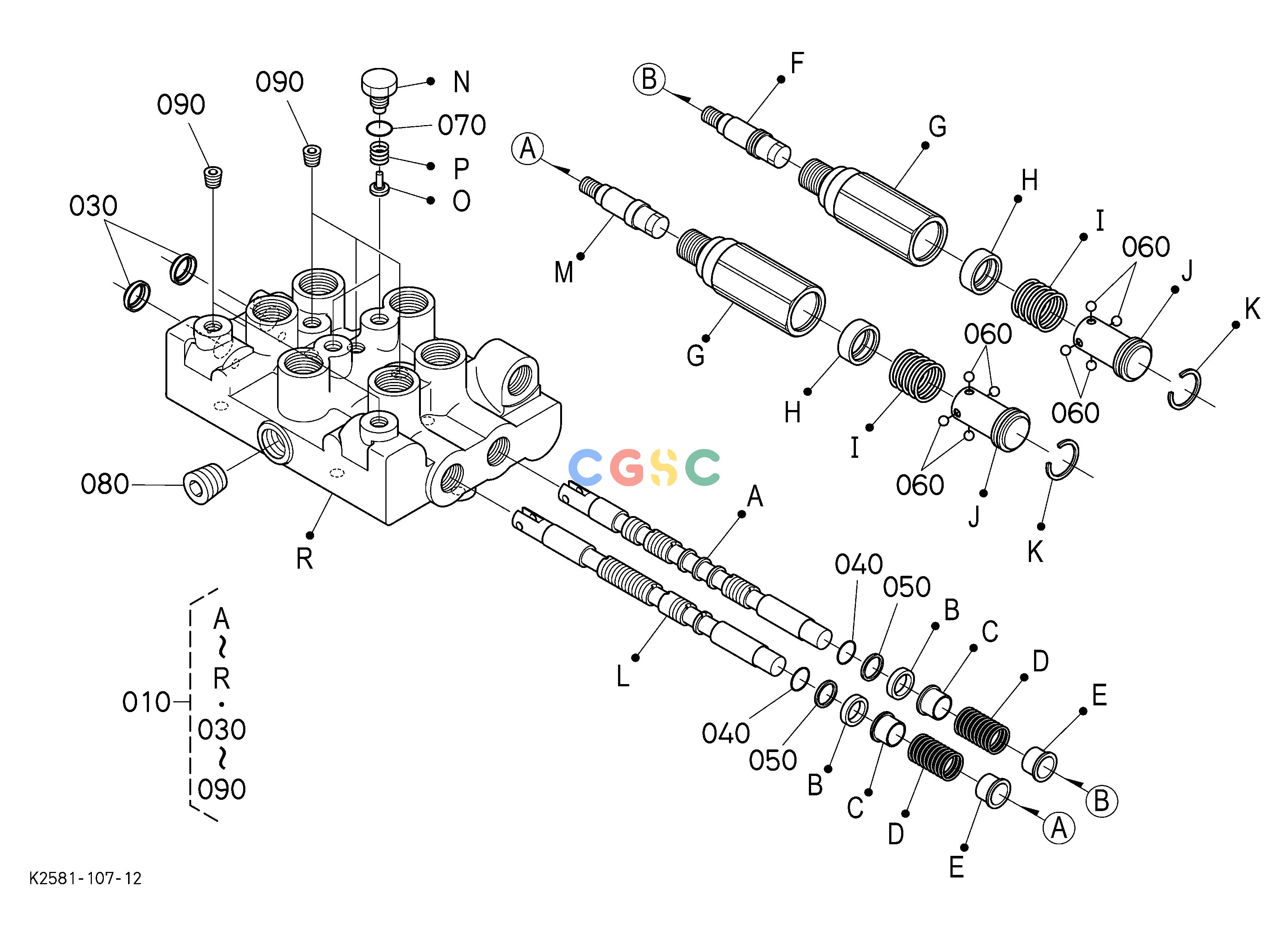 久保田零件查询U95002 FRONT CONTROL VALVE KIT(VALVE) [COMP.PARTS] [OPTION] OPTIONEPC Kubota online
