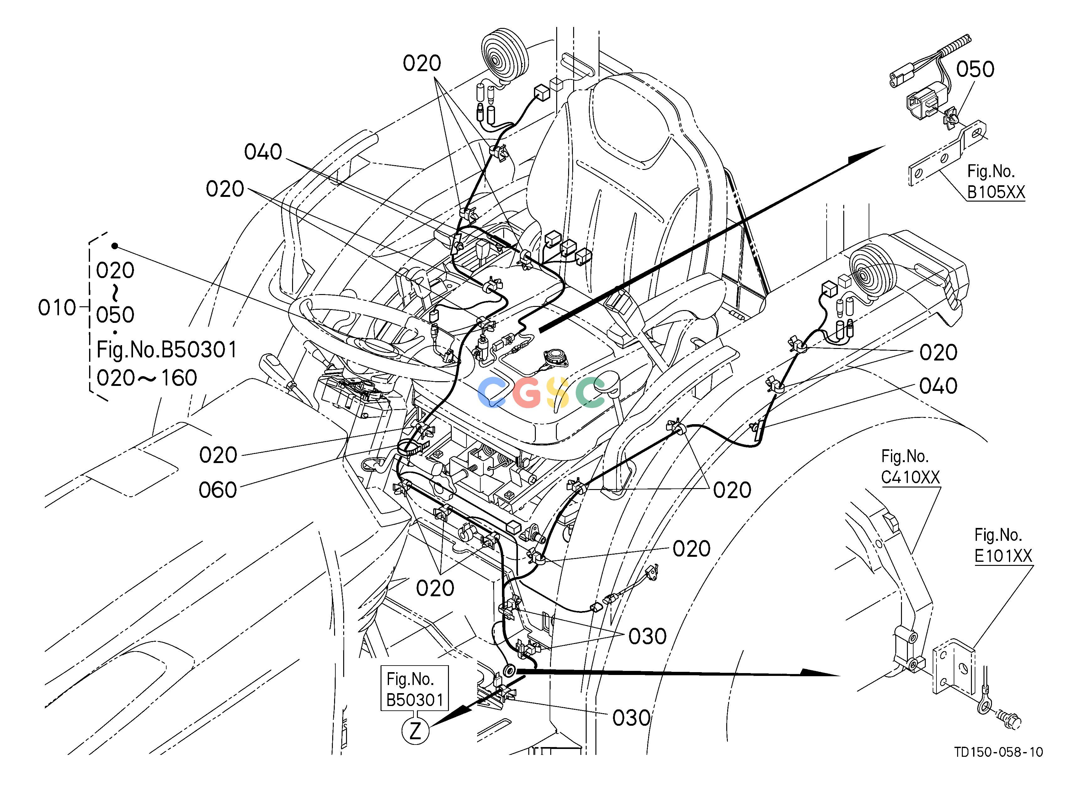 久保田零件查询B50701 ELECTRICAL WIRING (REAR) [MANUAL T/M TYPE] ELECTRICAL SYSTEMEPC Kubota online