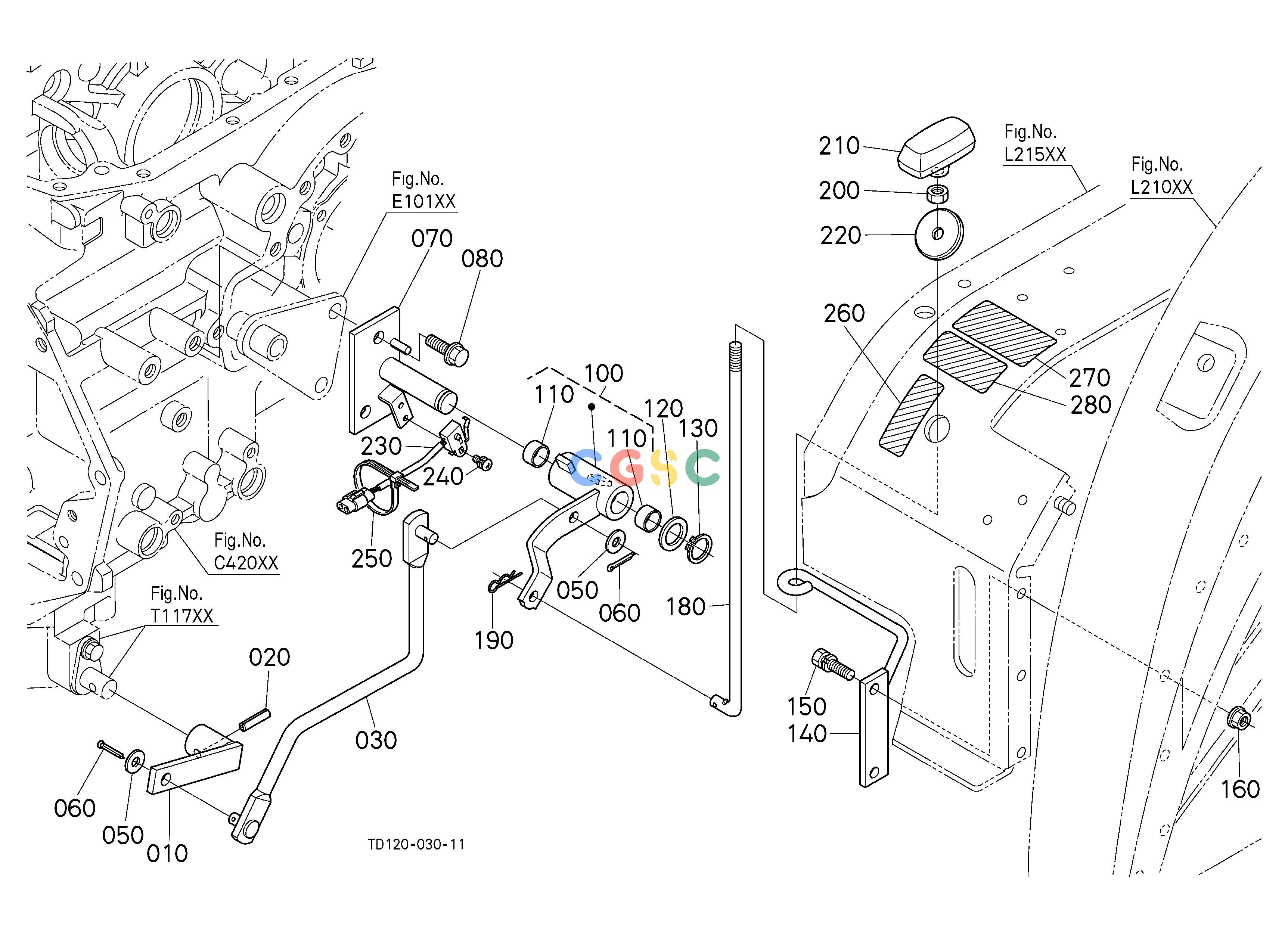 久保田零件查询T11703 MID PTO (LEVER) (W/G No.L8338) [MANUAL T/M TYPE] [OPTION] OPTIONEPC Kubota online