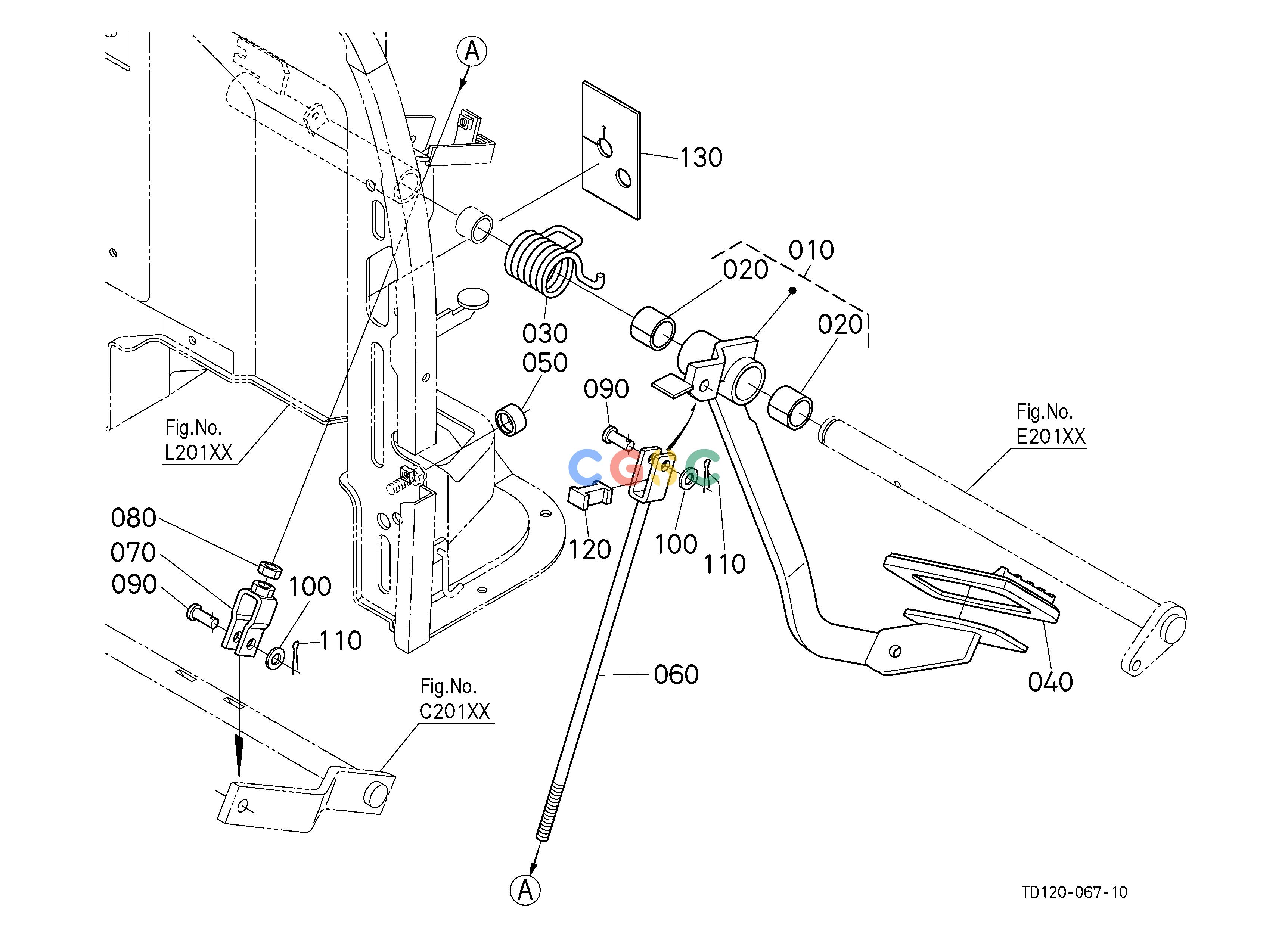 久保田零件查询C30102 CLUTCH PEDAL CLUTCH/TRANSMISSIONEPC Kubota online