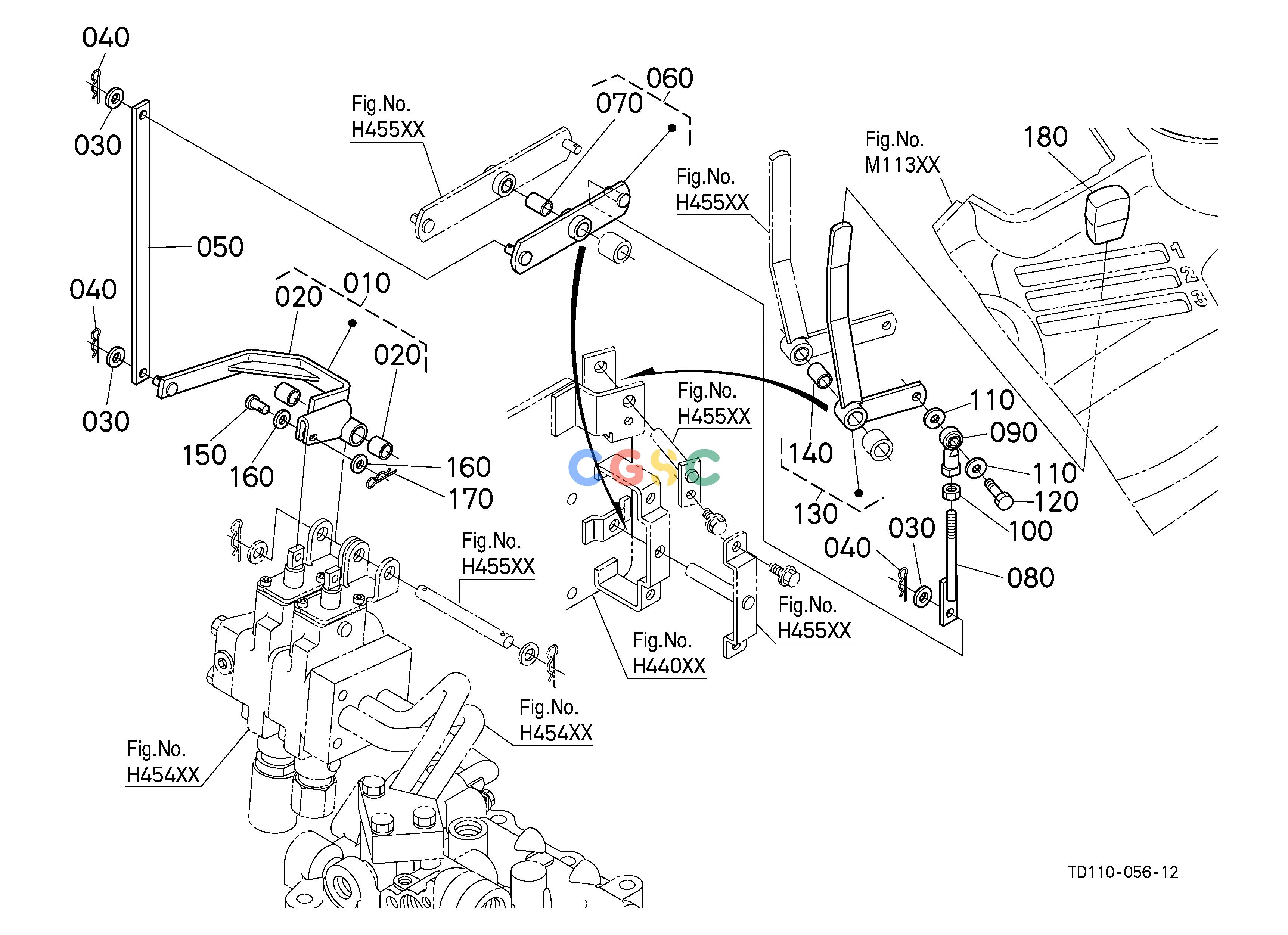 久保田零件查询H45600 AUXILIARY CONTROL VALVE LEVER (2ND) [CA] HYDRAULIC SYSTEMEPC Kubota online