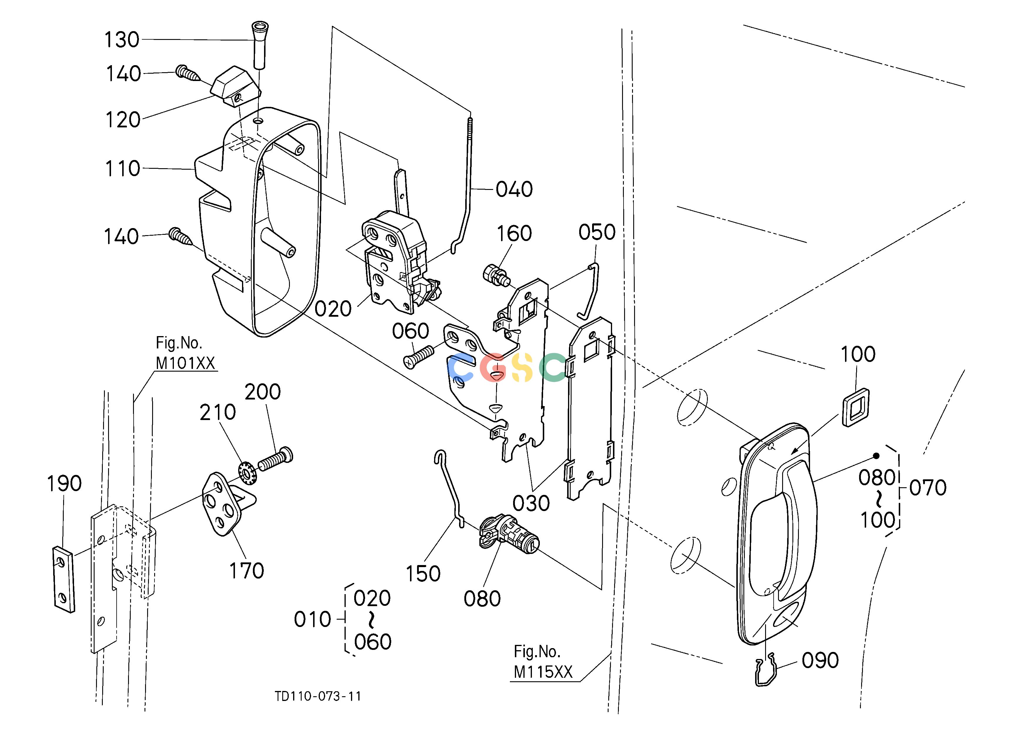 久保田零件查询M13000 DOOR LOCK LH CABEPC Kubota online