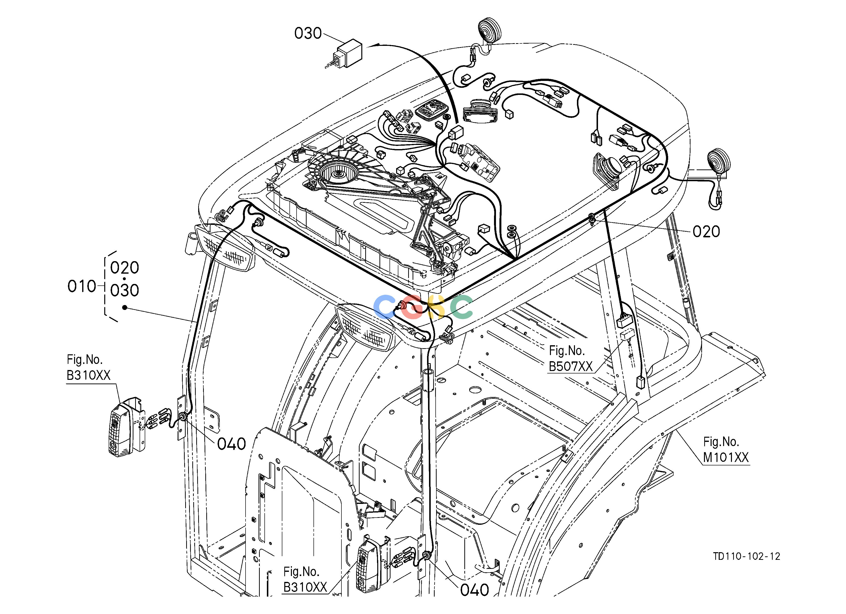 久保田零件查询B51001 ELECTRICAL WIRING (CAB) [A] ELECTRICAL SYSTEMEPC Kubota online