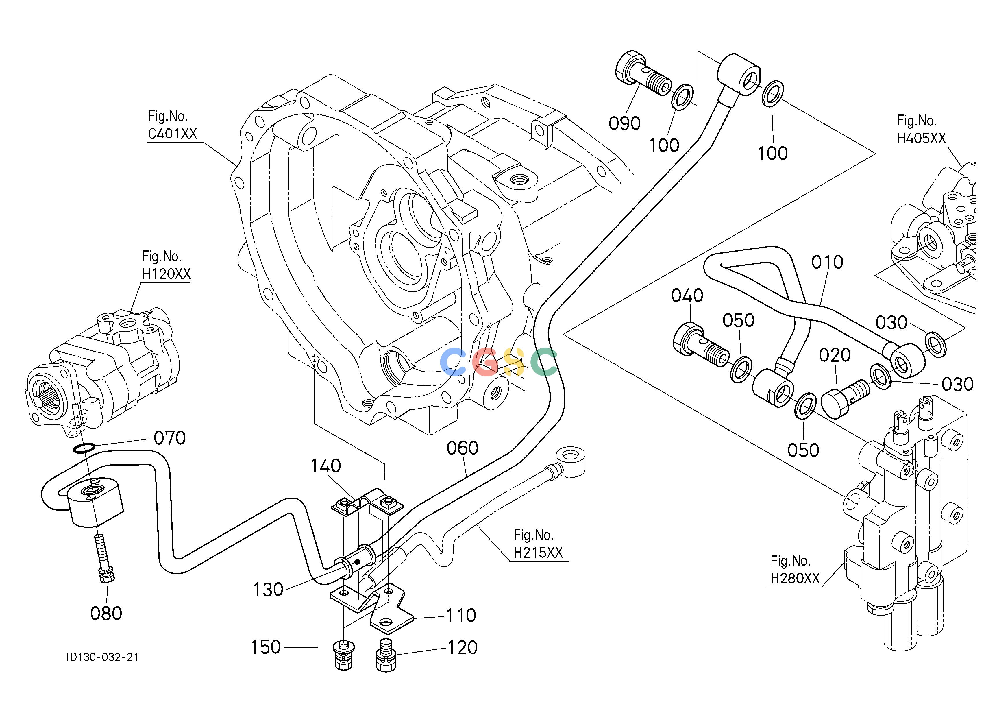 久保田零件查询H21001 HYDRAULIC PIPE (DELIVERY) HYDRAULIC SYSTEMEPC Kubota online
