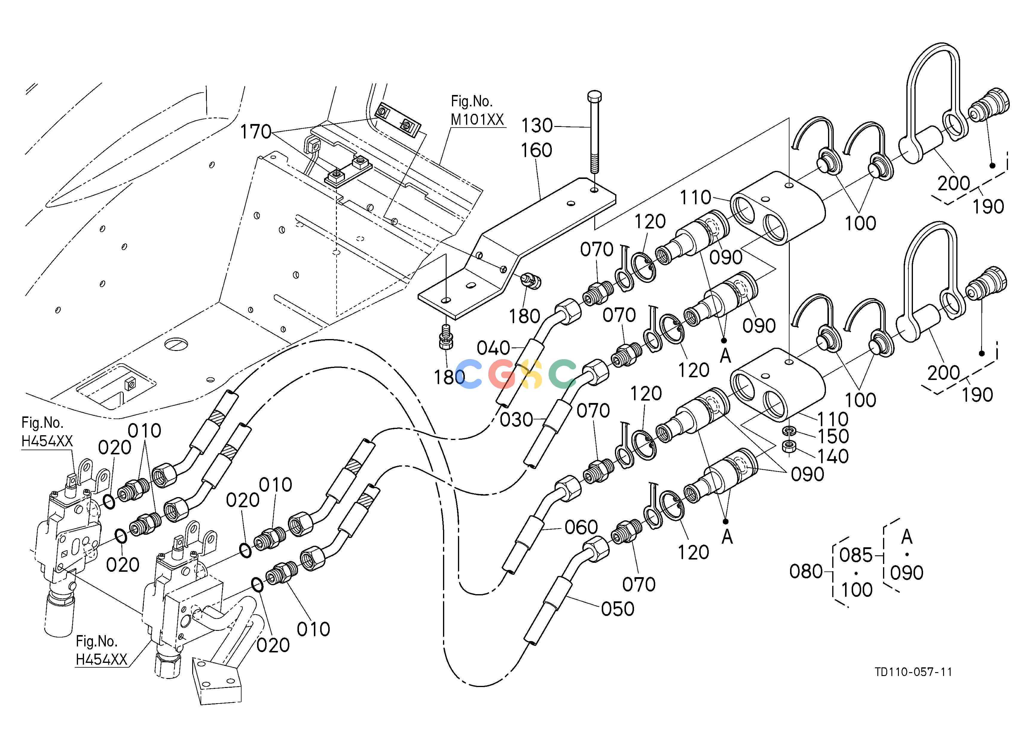 久保田零件查询H45701 REMOTE CONTROL VALVE COUPLER [CA] HYDRAULIC SYSTEMEPC Kubota online