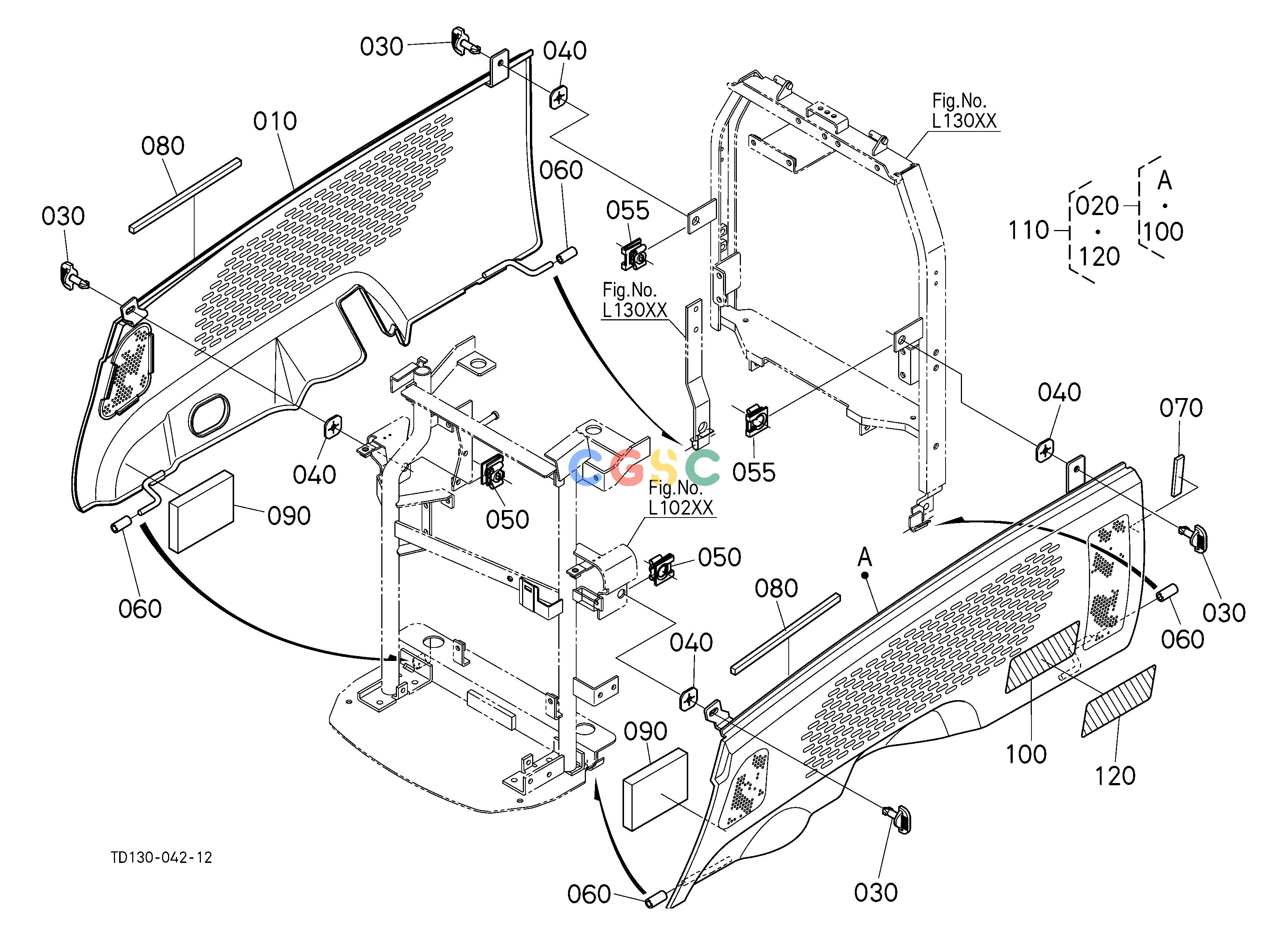 久保田零件查询L11504 SIDE COVER LOWER [CA] [NEW] ## S.No.;A:>=60064,B:>=60058 HOOD/BONNETEPC Kubota online