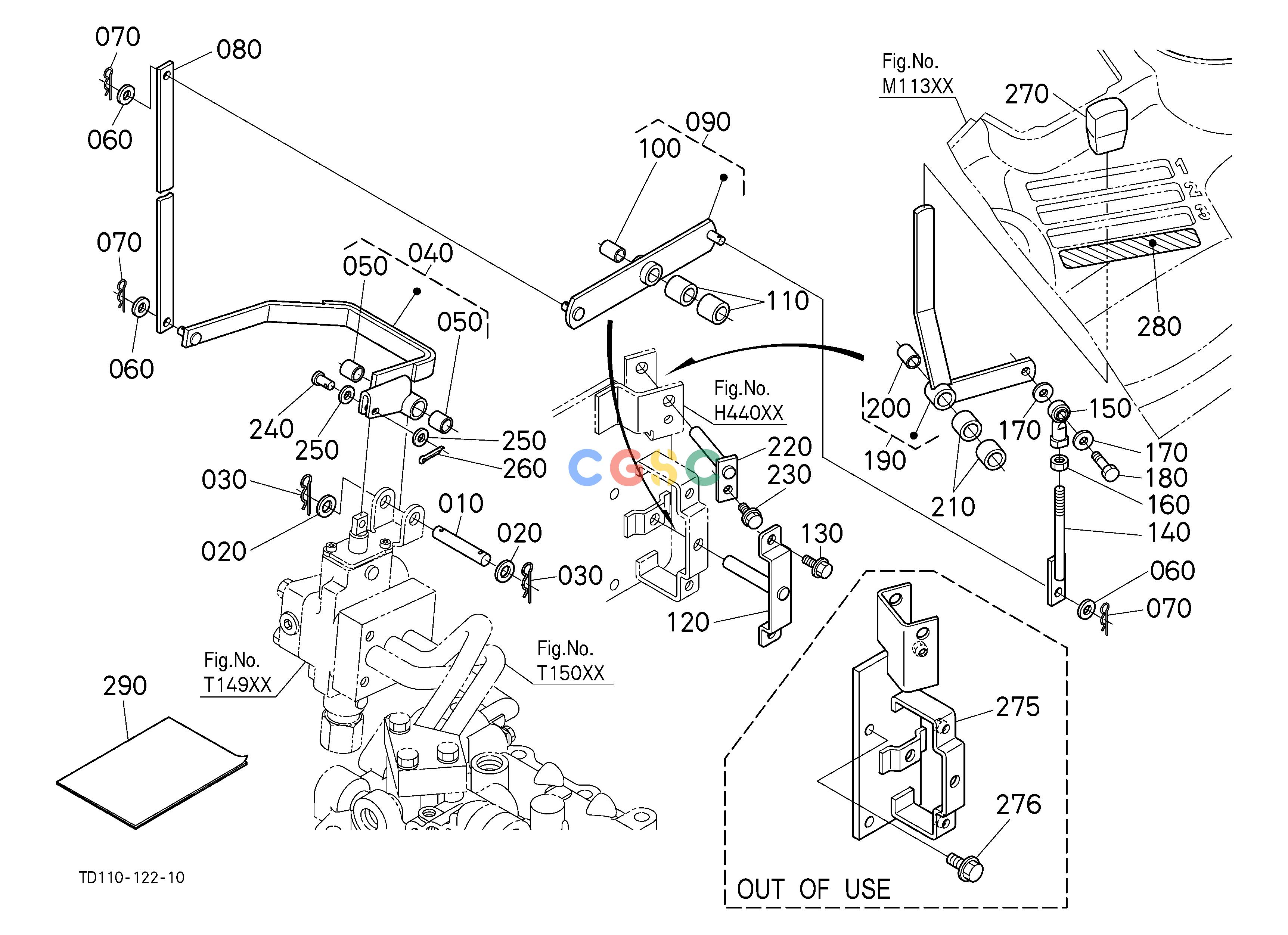 久保田零件查询T15101 AUXILIARY CONTROL VALVE LEVER (1ST) (W/G No.L8346) [A] [OPTION] OPTIONEPC Kubota online