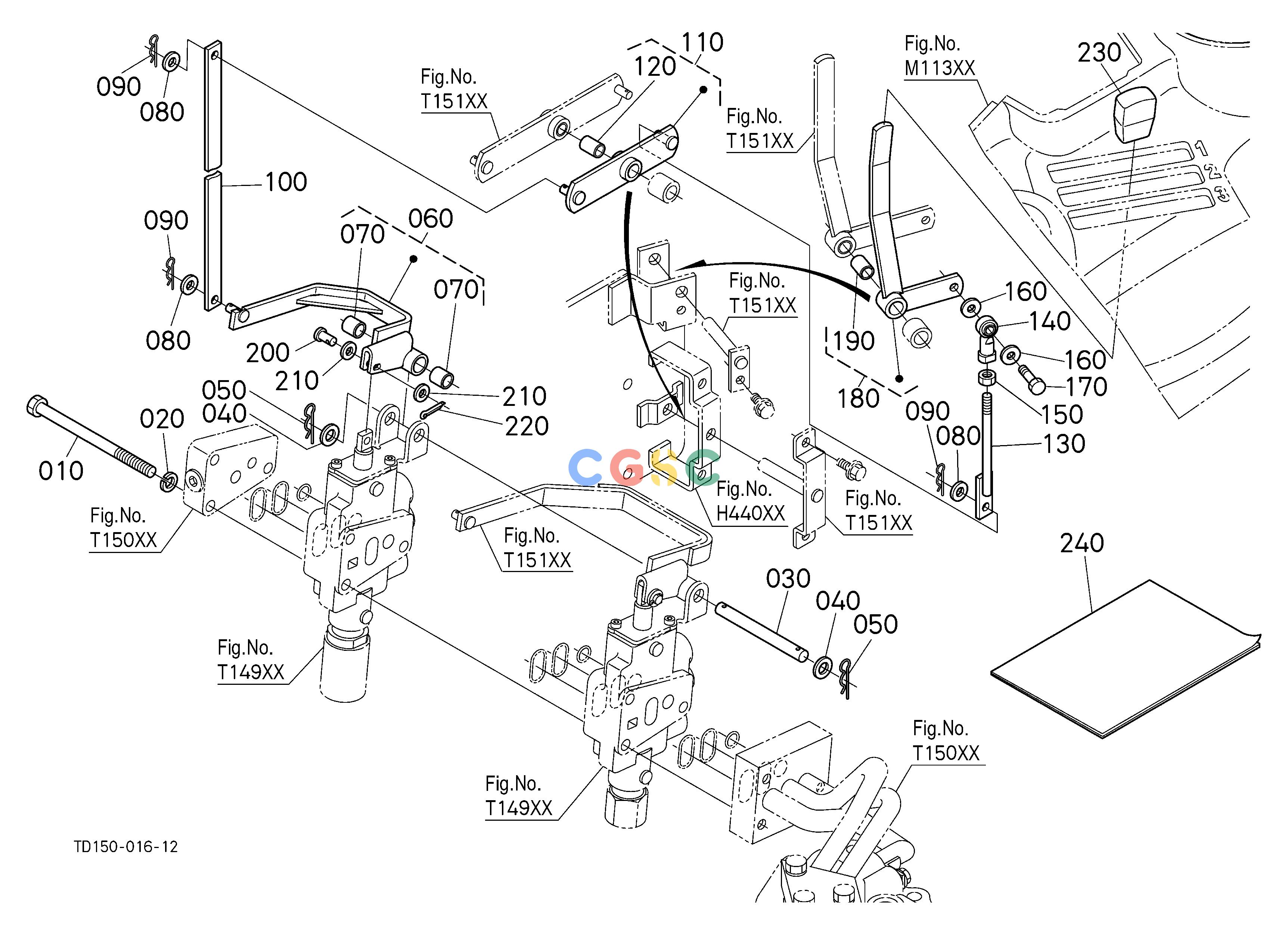 久保田零件查询T15102 AUXILIARY CONTROL VALVE LEVER (2ND) (W/G No.L8347) [A] [OPTION] OPTIONEPC Kubota online