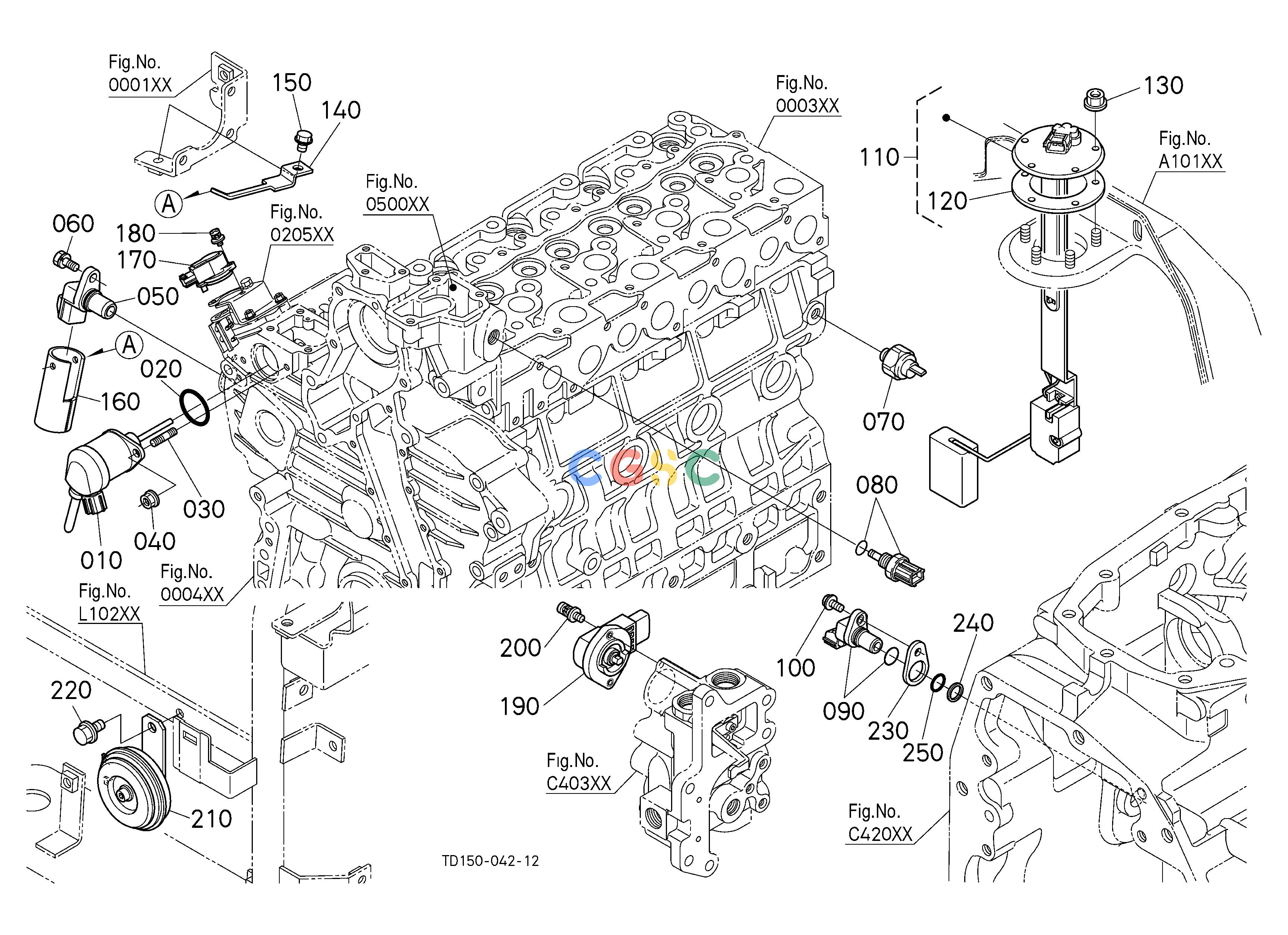 久保田零件查询B10305 SWITCH/SENSOR (ENGINE) [A] ELECTRICAL SYSTEMEPC Kubota online