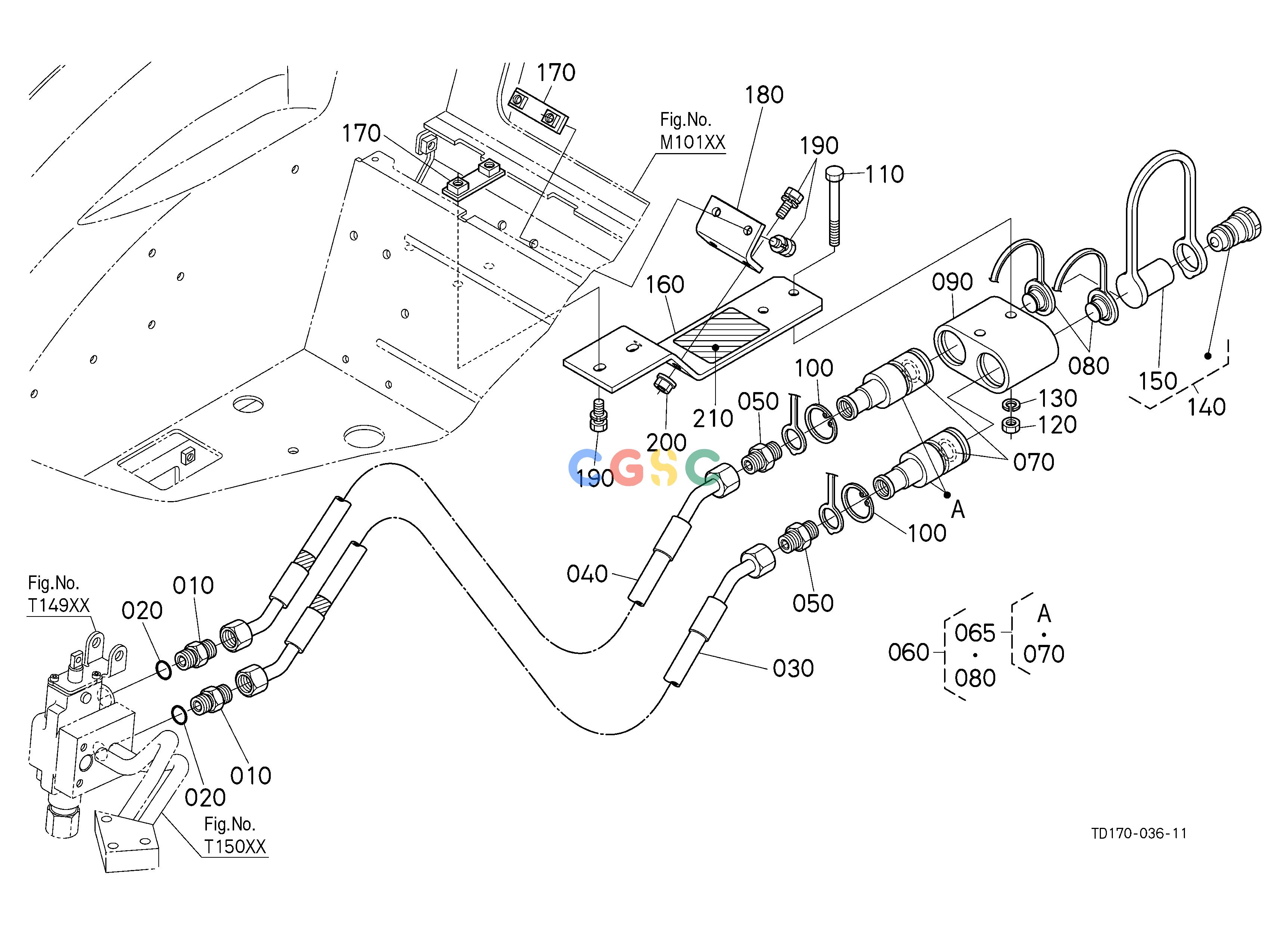 久保田零件查询T15502 AUXILIARY CONTROL VALVE COUPLER (1ST) (W/G No.L8346) [A] [OPTION] OPTIONEPC Kubota online