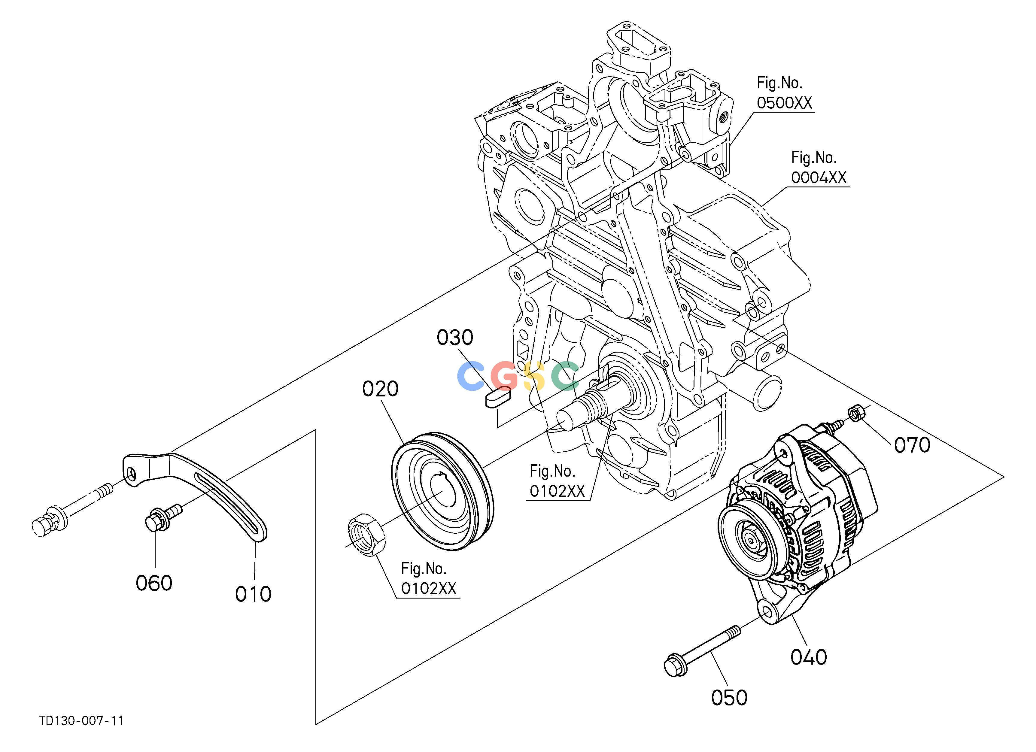 久保田零件查询A51501 ALTERNATOR[EXCEPT HST TYPE] ELECTRICAL SYSTEMEPC Kubota online