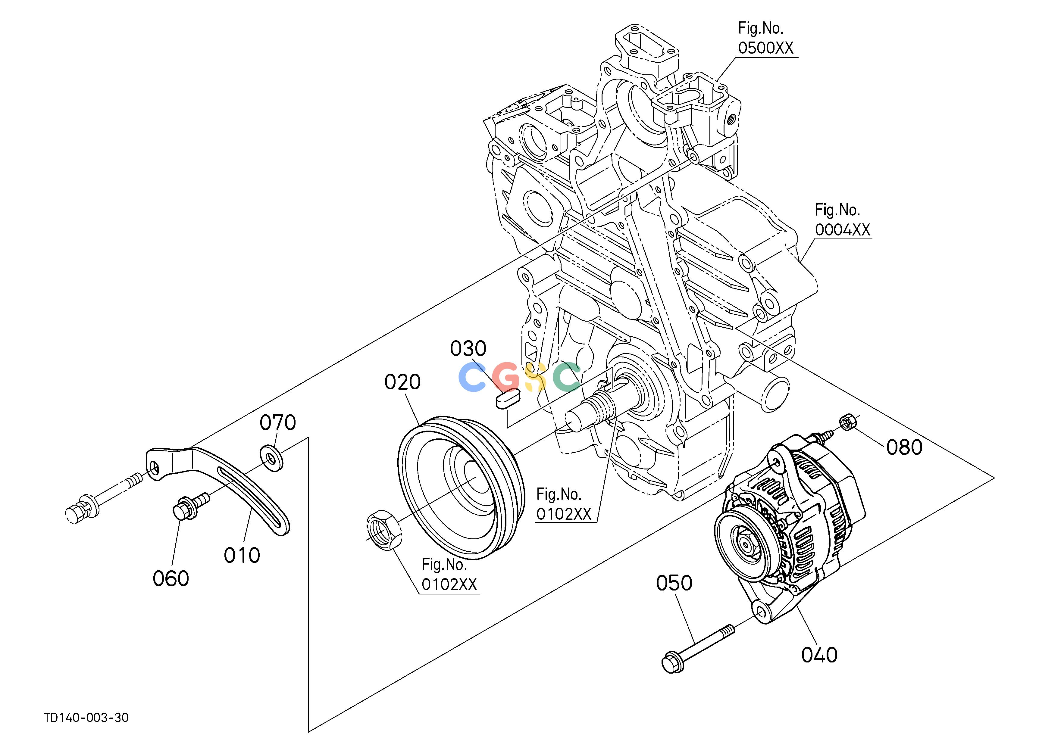 久保田零件查询A51502 ALTERNATOR [HST TYPE] ELECTRICAL SYSTEMEPC Kubota online