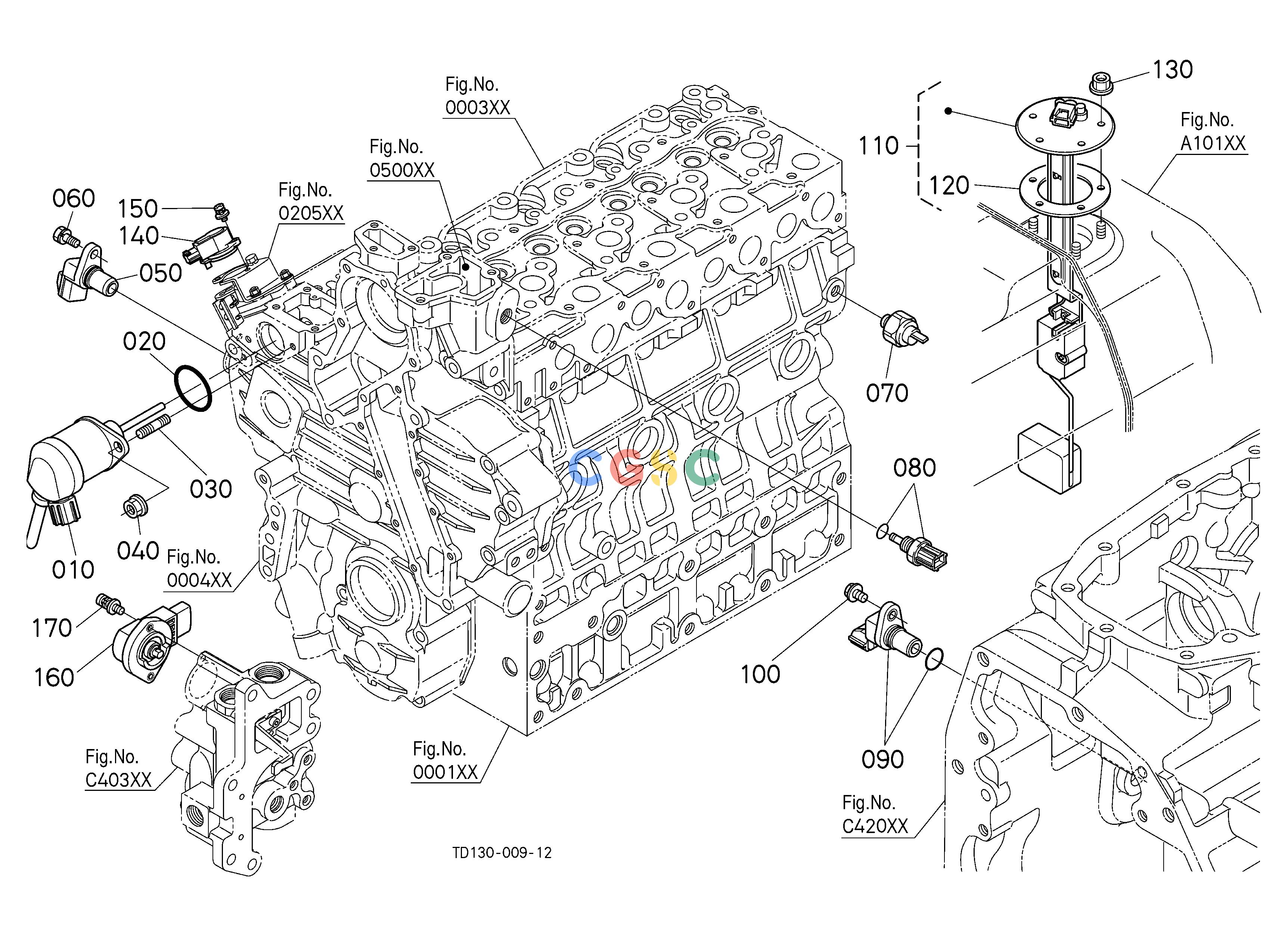 久保田零件查询B10302 SWITCH/SENSOR (ENGINE) [HST TYPE] ELECTRICAL SYSTEMEPC Kubota online