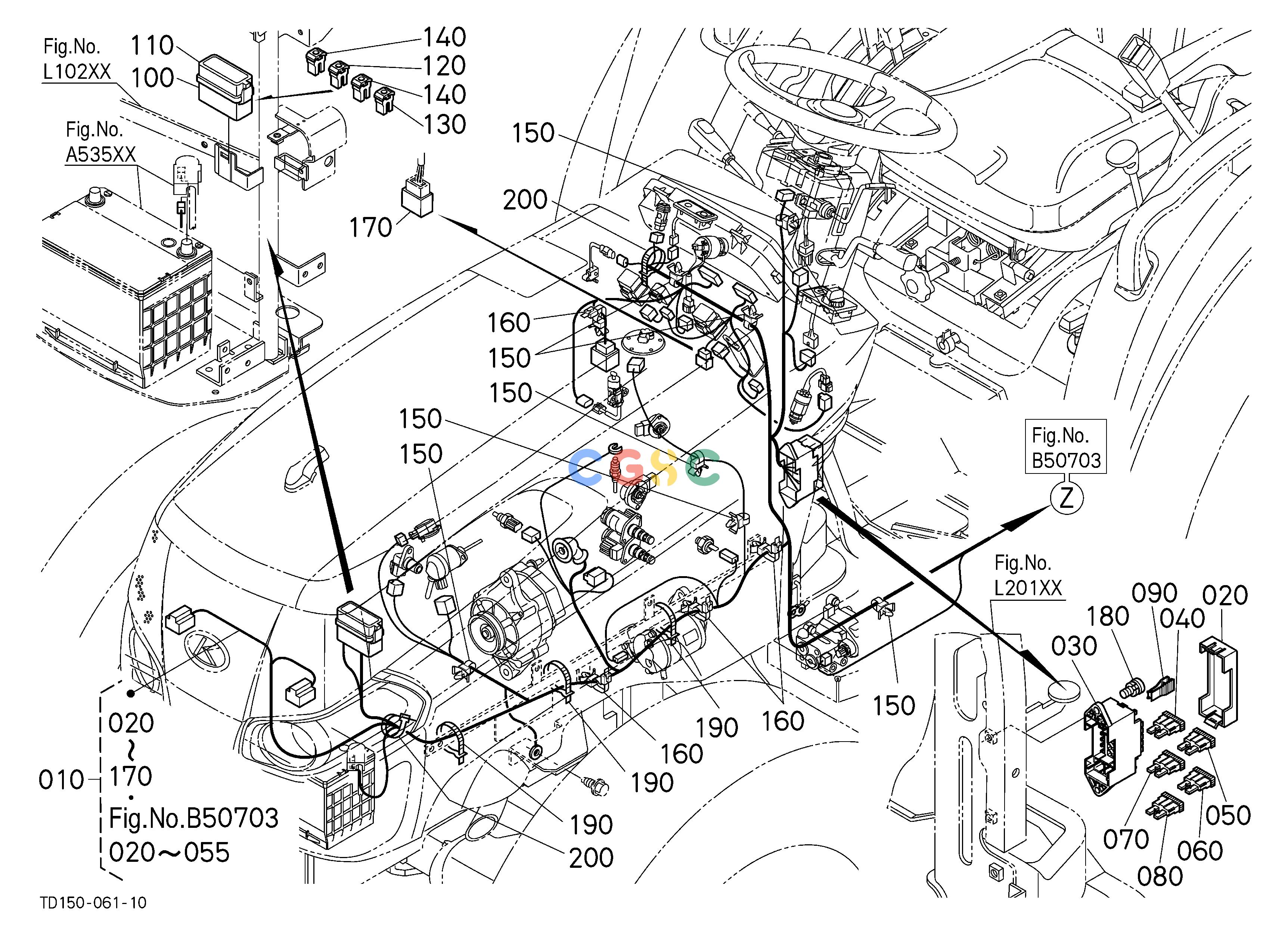 久保田零件查询B50303 ELECTRICAL WIRING (FRONT) [HST TYPE] ELECTRICAL SYSTEMEPC Kubota online